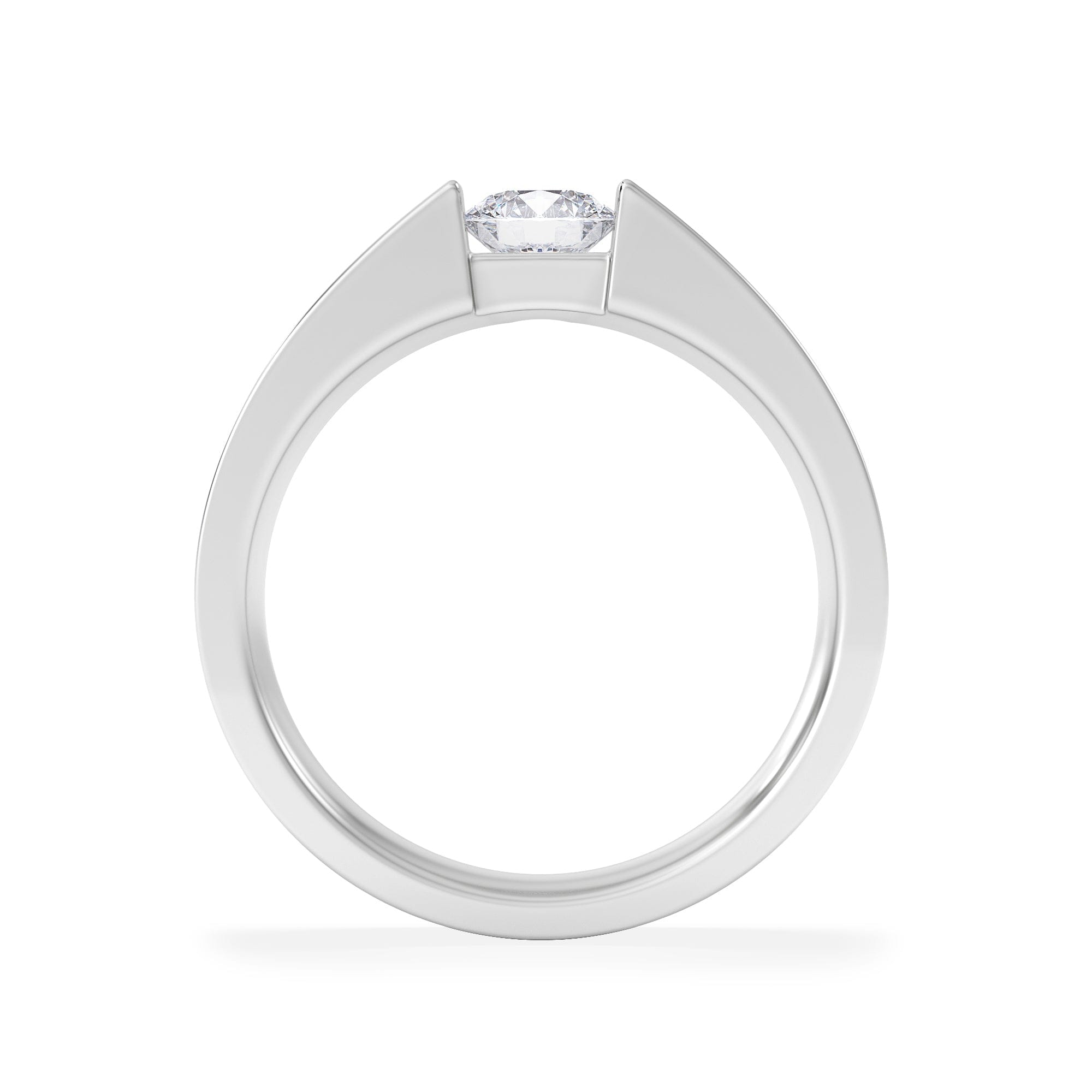 Solitaire Jessica 0.50ct Round Cut Lab Diamond Solitaire Engagement Ring in Sterling Silver