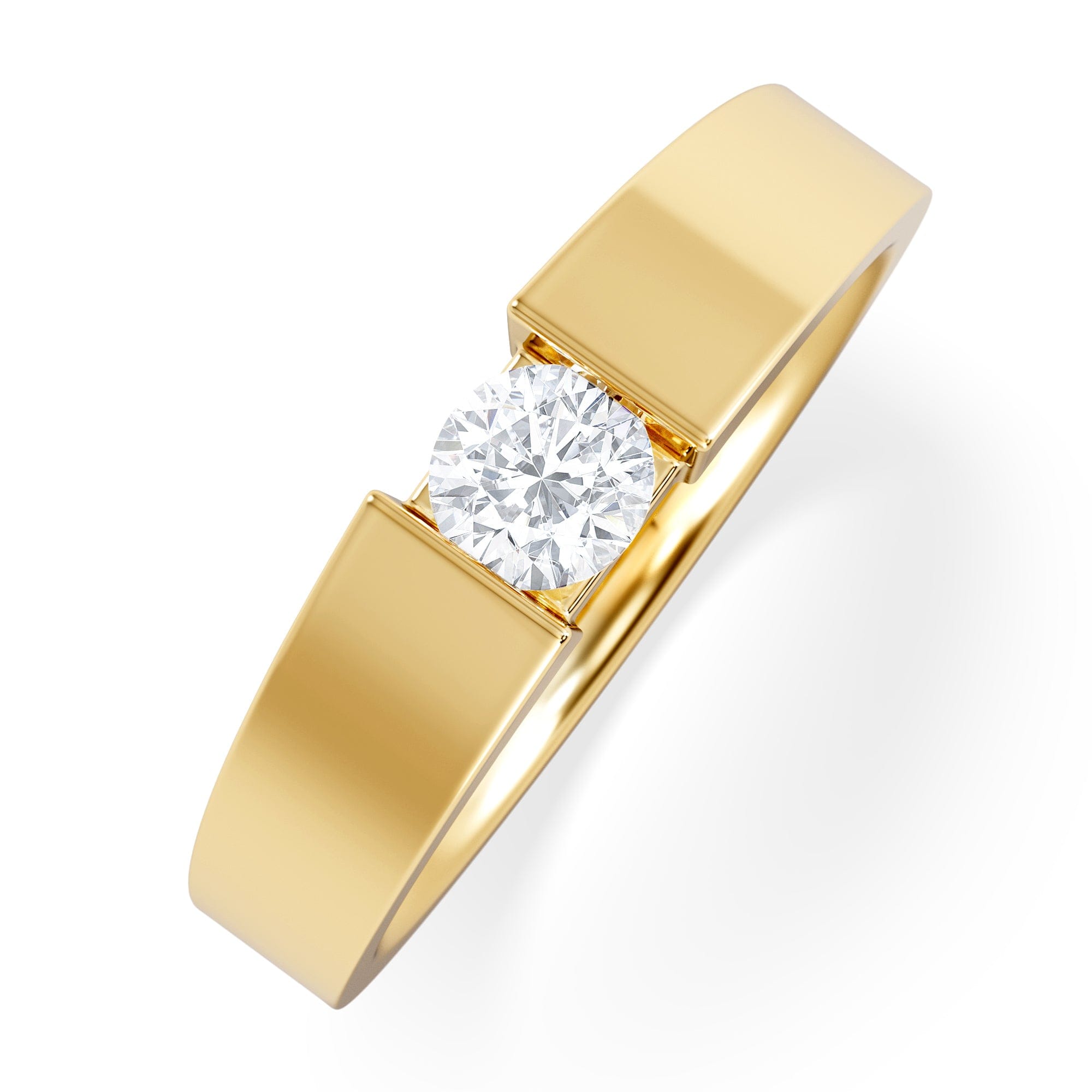 Solitaire Jessica 0.25ct Round Cut Lab Diamond Solitaire Engagement Ring in 18K Gold Vermeil