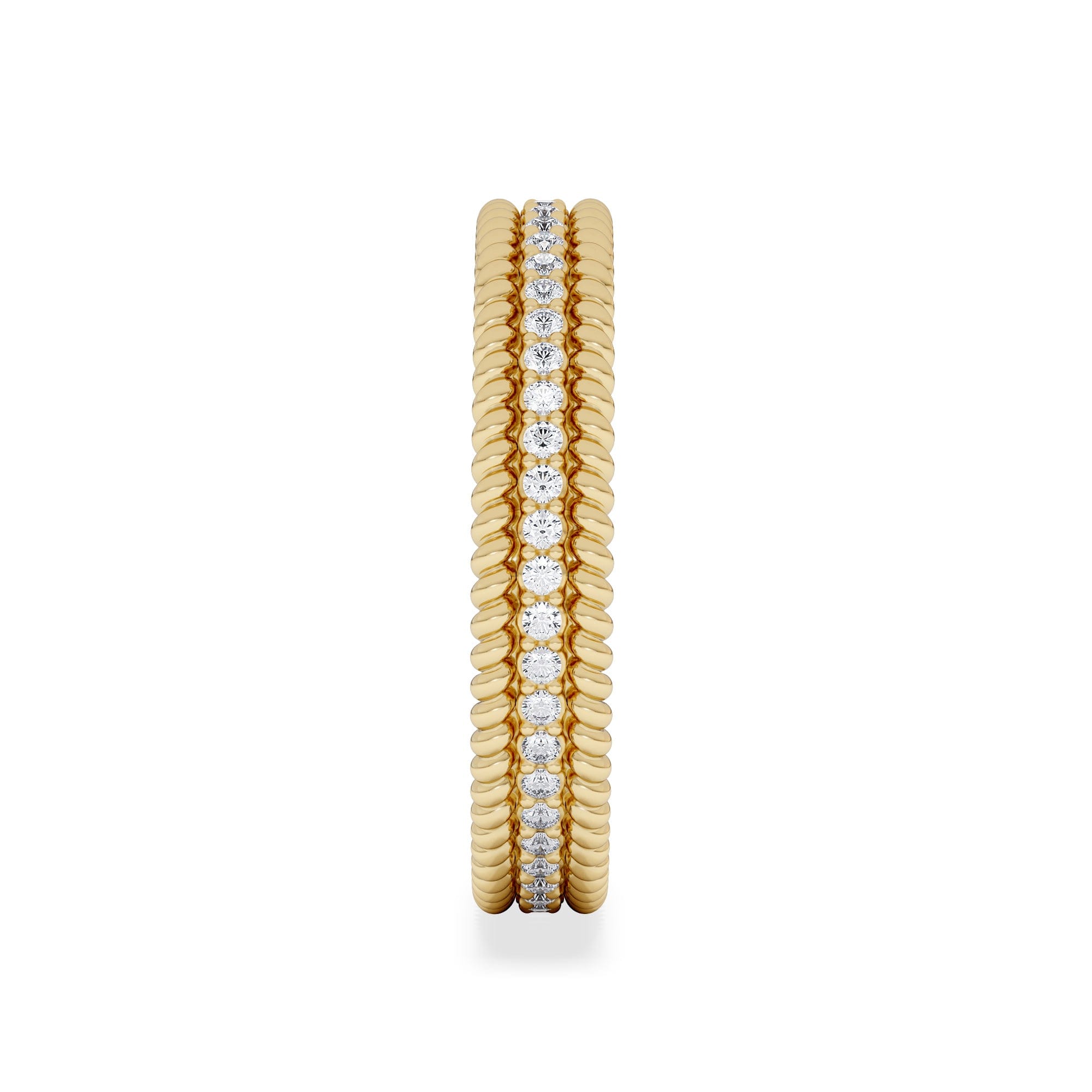 Diamond Woven 0.25ct Lab Diamond Eternity Ring in 18K Gold Vermeil