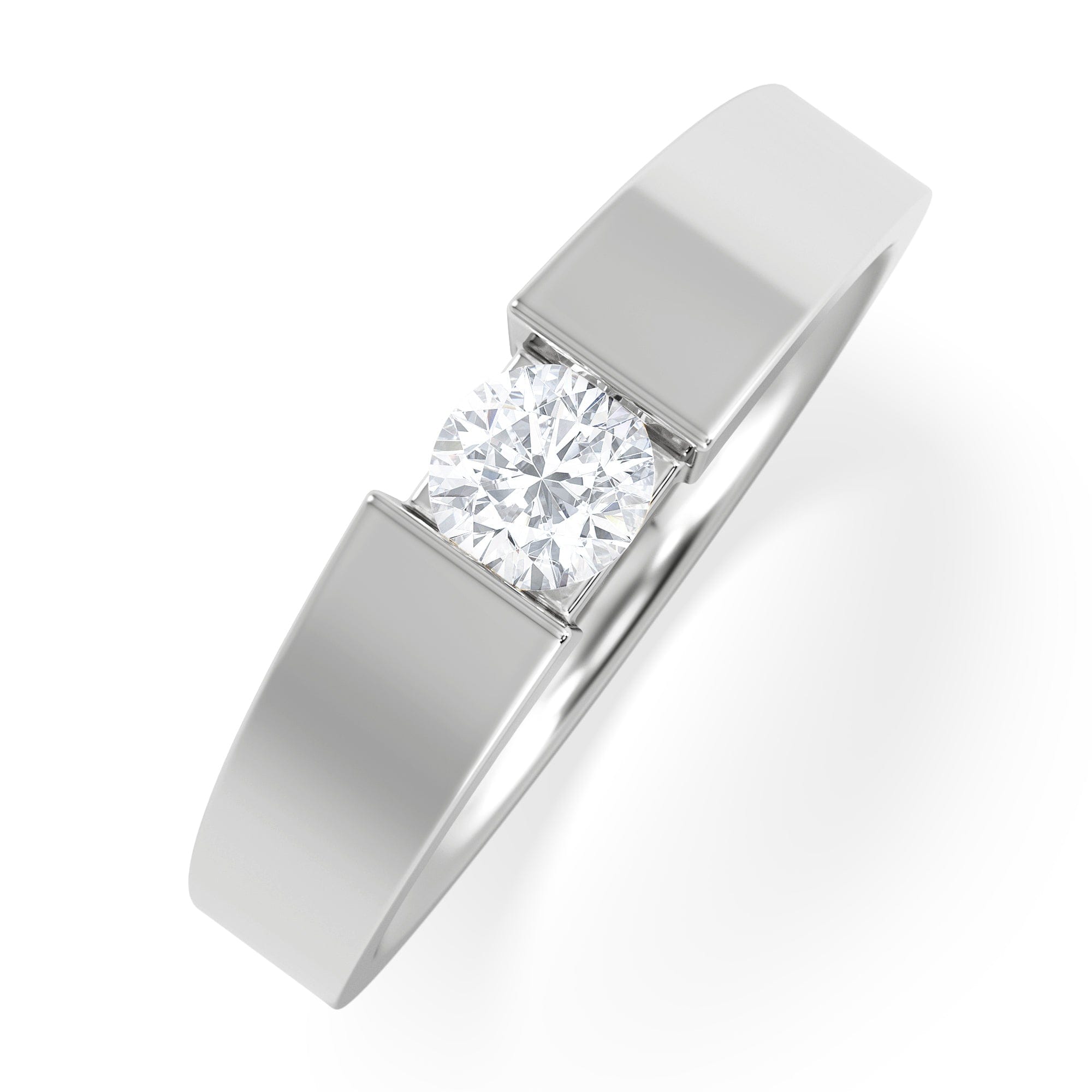 Solitaire Jessica 0.25ct Round Cut Lab Diamond Solitaire Engagement Ring in Sterling Silver