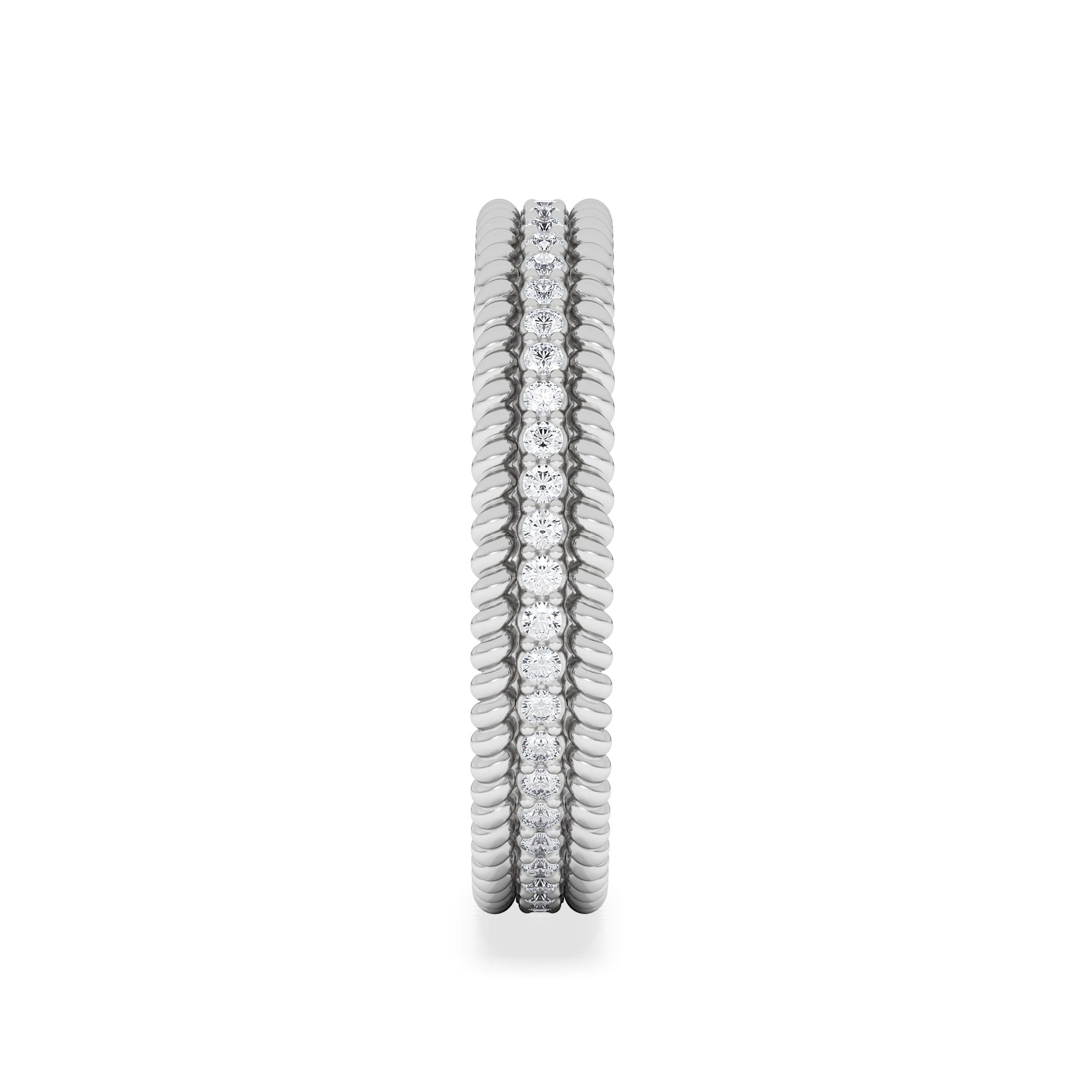 Diamond Woven 0.25ct Lab Diamond Eternity Ring in Sterling Silver