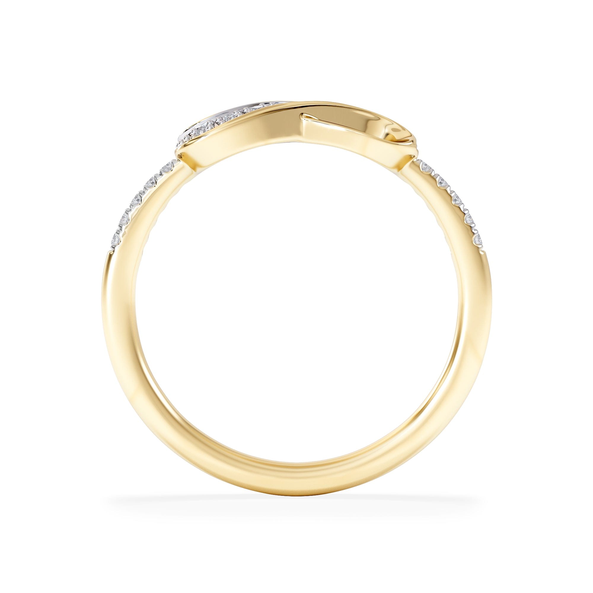 Infinity Love 0.13ct Lab Diamond Pavé Ring in 18K Gold Vermeil