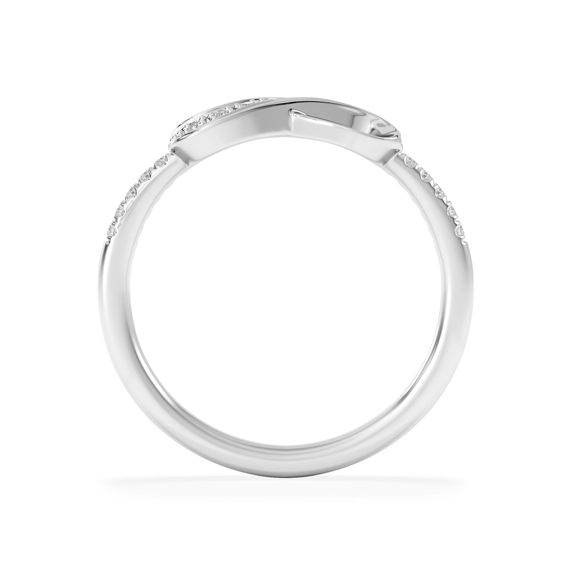 Infinity Love 0.13ct Lab Diamond Pavé Ring in Sterling Silver