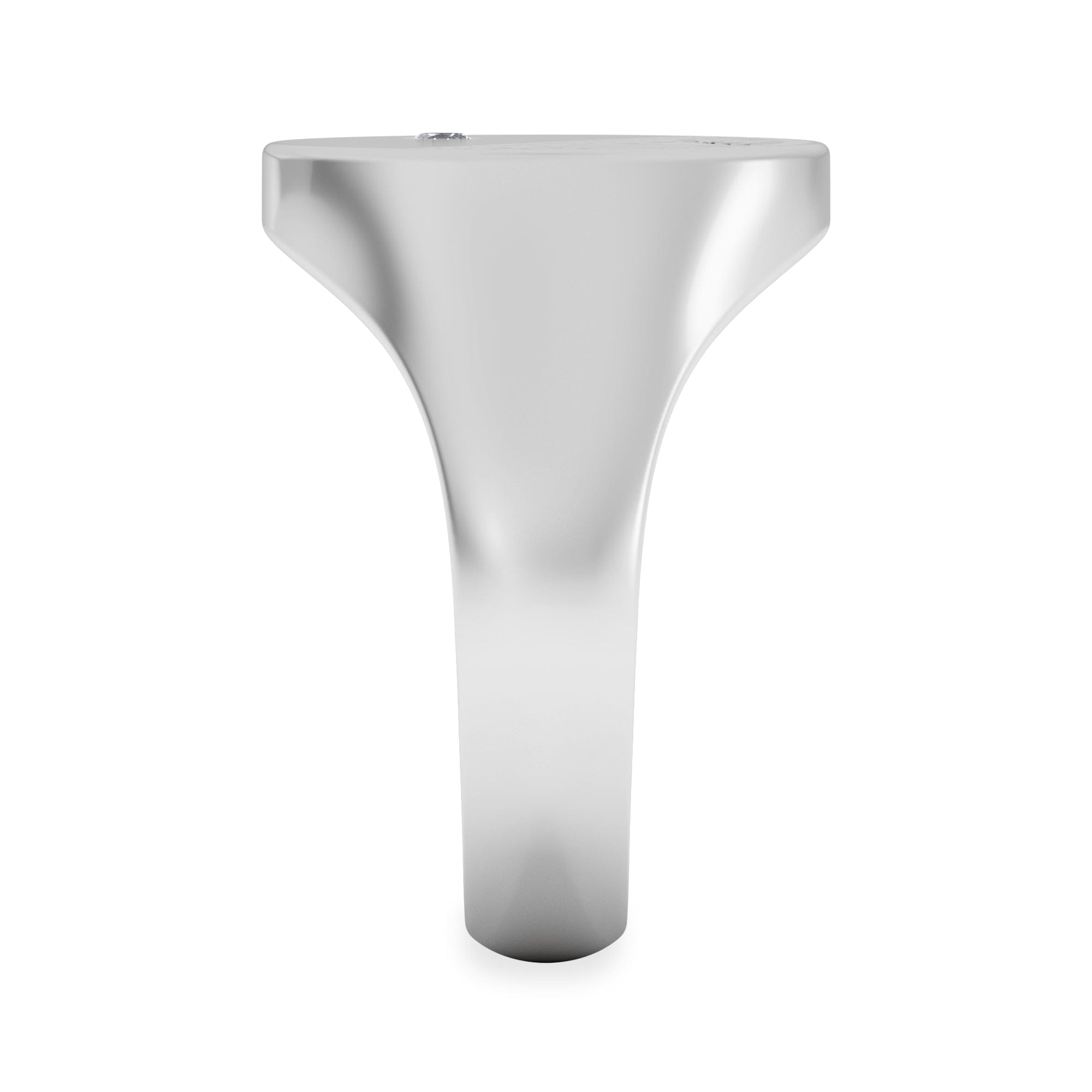 Diamond Crest 0.03ct Lab Diamond Men's Round Signet Ring in Sterling Silver