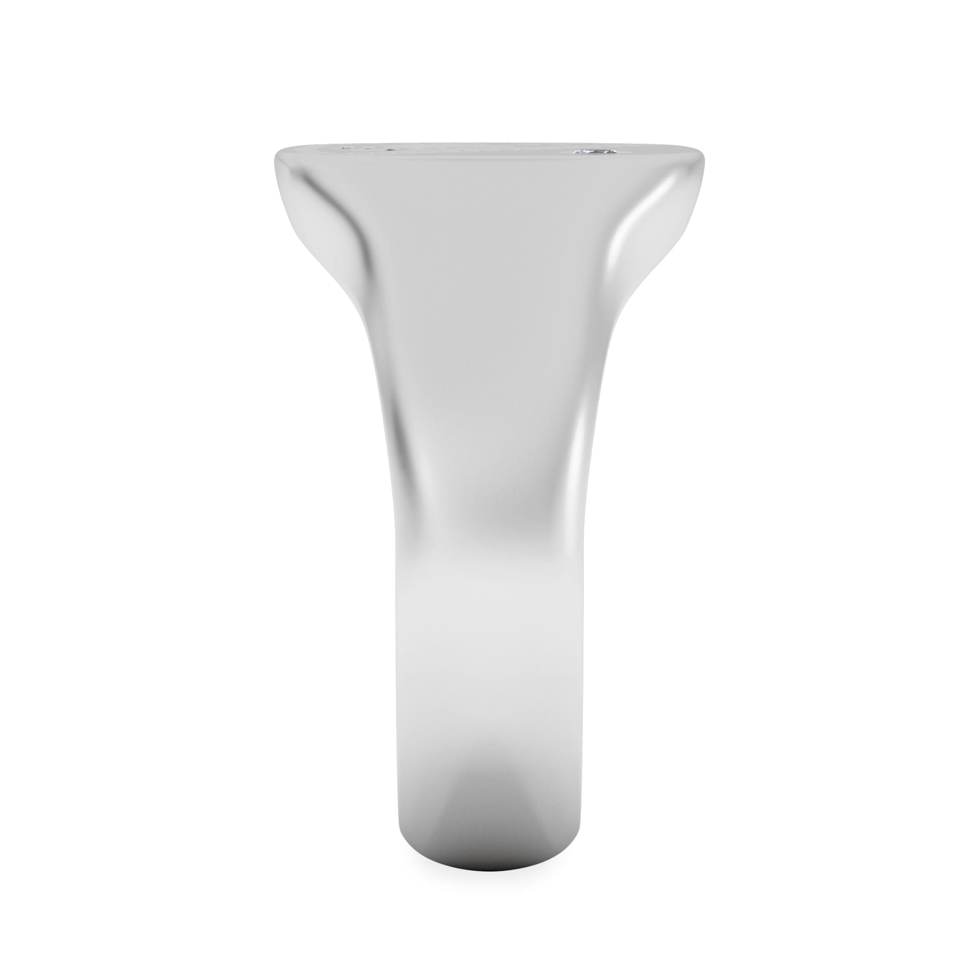 Diamond Crest 0.03ct Lab Diamond Men's Square Signet Ring in Sterling Silver
