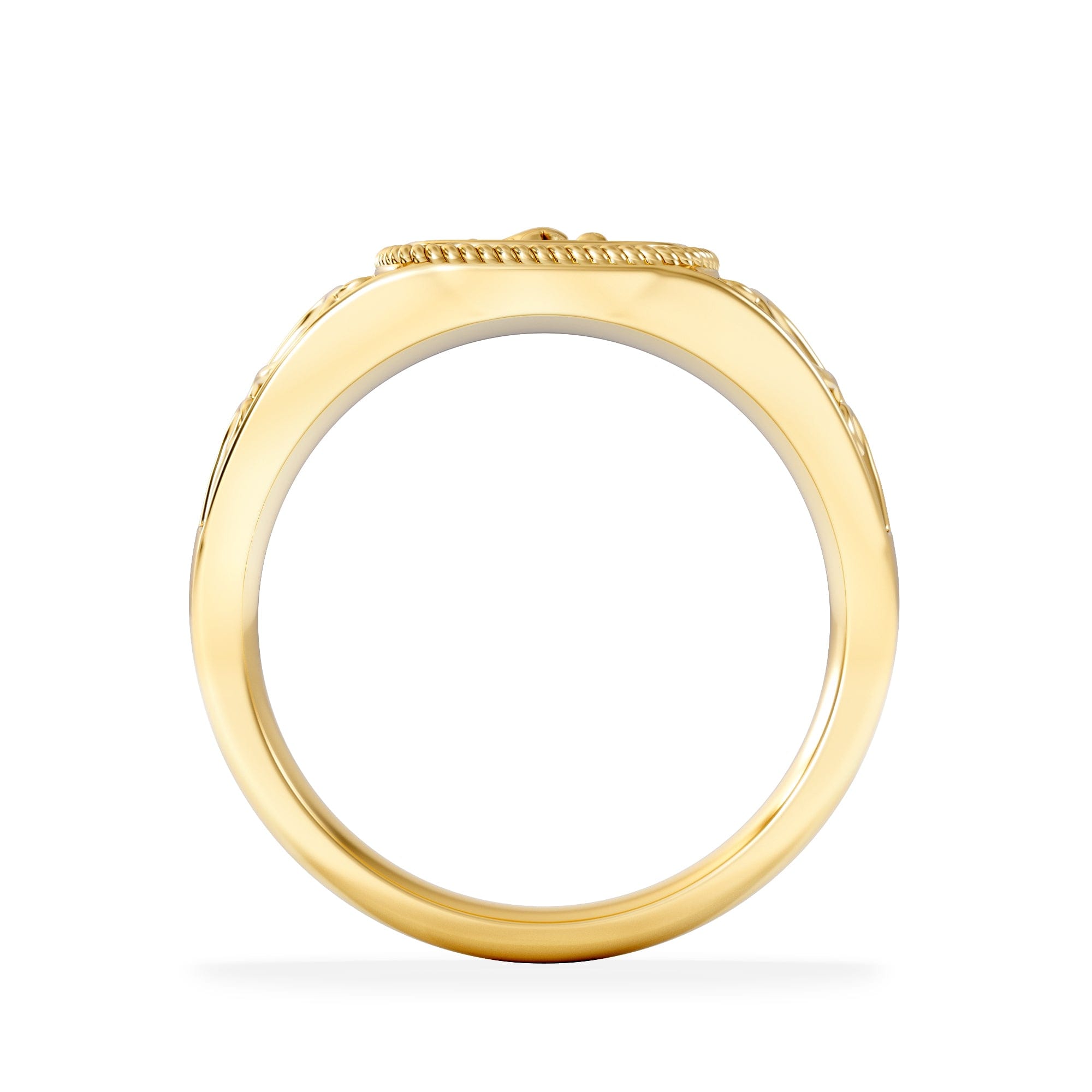 Diamond Capricorn Zodiac 0.01ct Lab Diamond Signet Ring in 18K Gold Vermeil