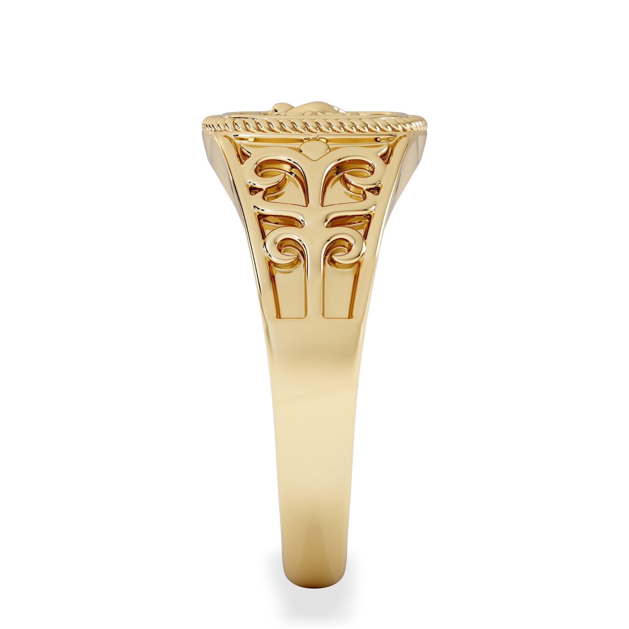 Diamond Capricorn Zodiac 0.01ct Lab Diamond Signet Ring in 18K Gold Vermeil