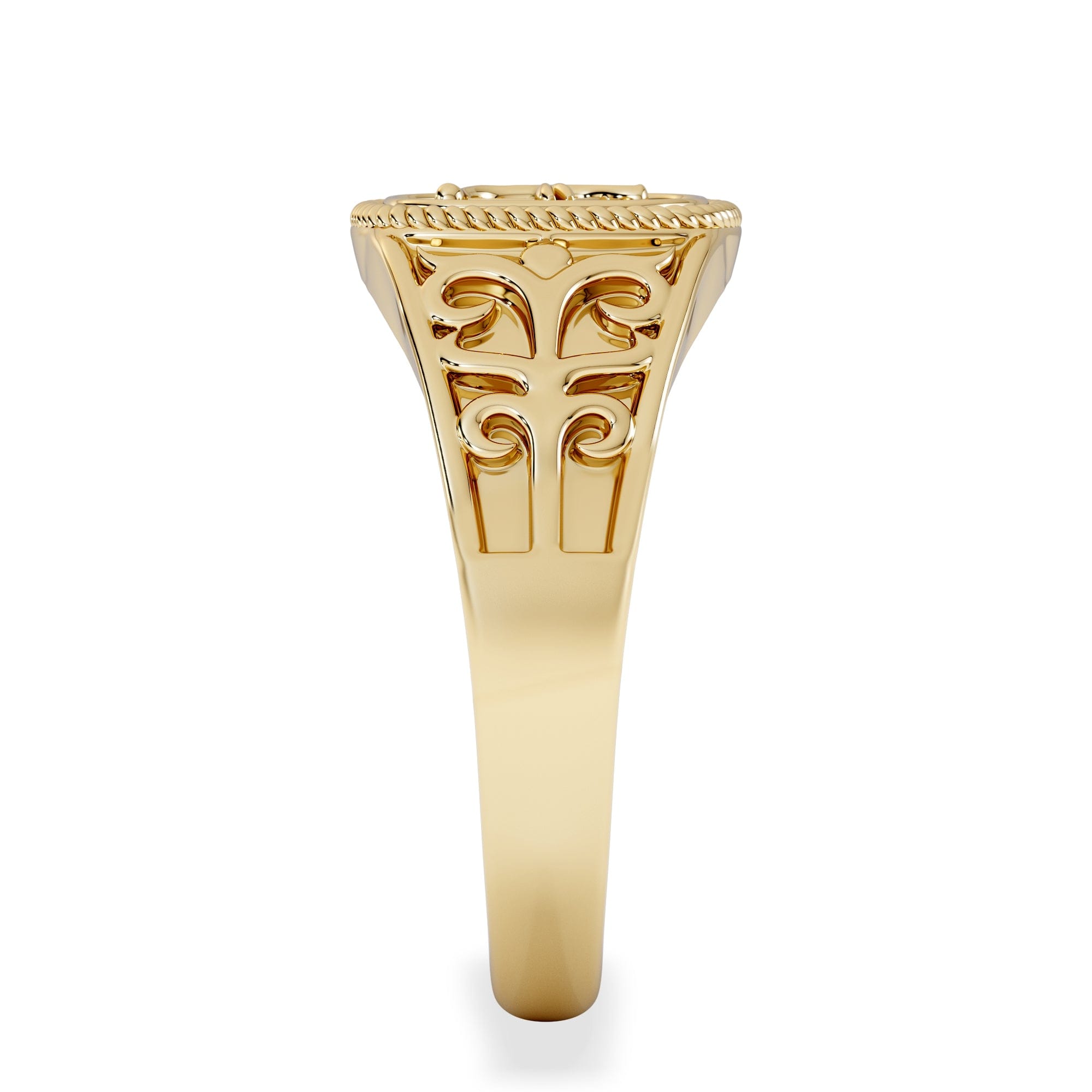 Diamond Sagittarius Zodiac 0.01ct Lab Diamond Signet Ring in 18K Gold Vermeil