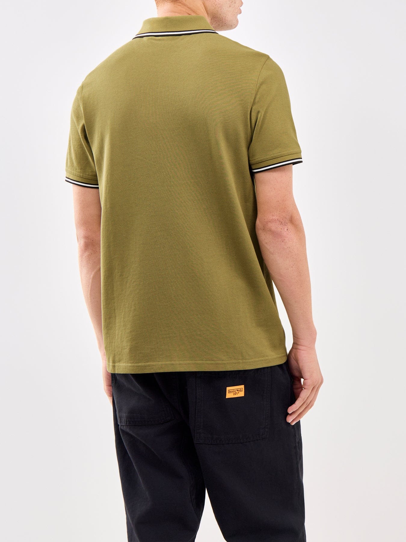 Barbour International Evan Tipped Polo Shirt Green