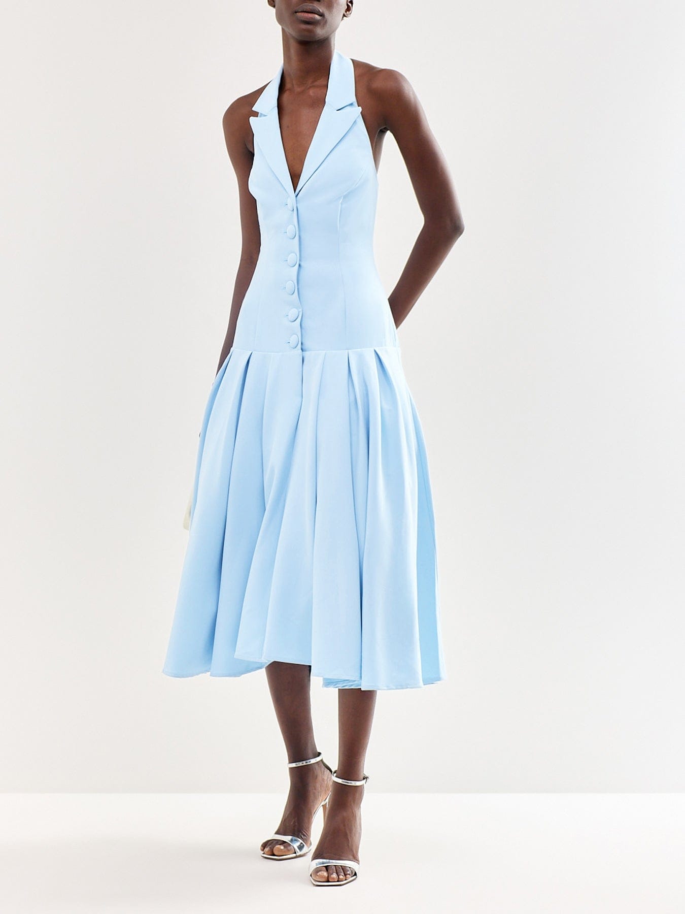 Club L London Elise Midi Dress Blue