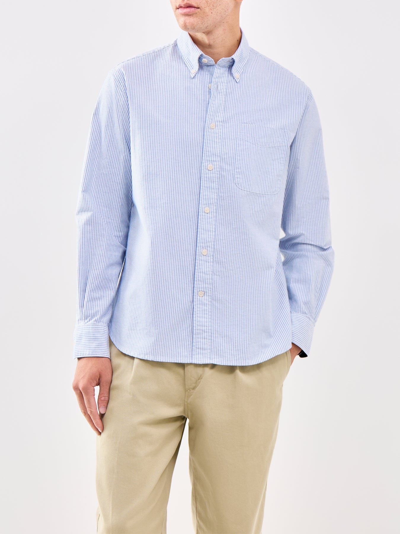 Barbour Lifestyle Authentic Striped Oxford Long Sleeve Shirt Blue