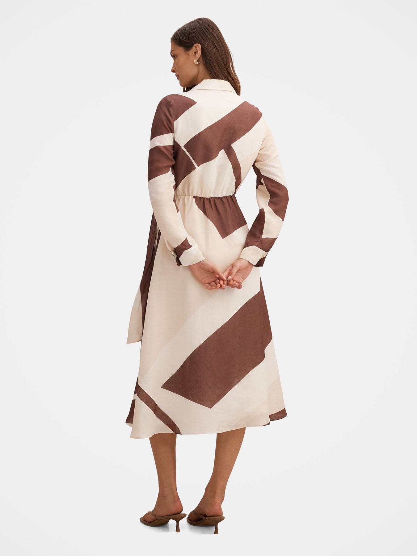 Forever New Angelina Tie Midi Dress Multi