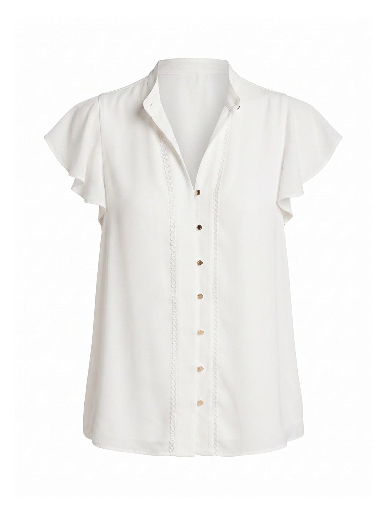 Forever New Jennie Flutter Sleeve Blouse White