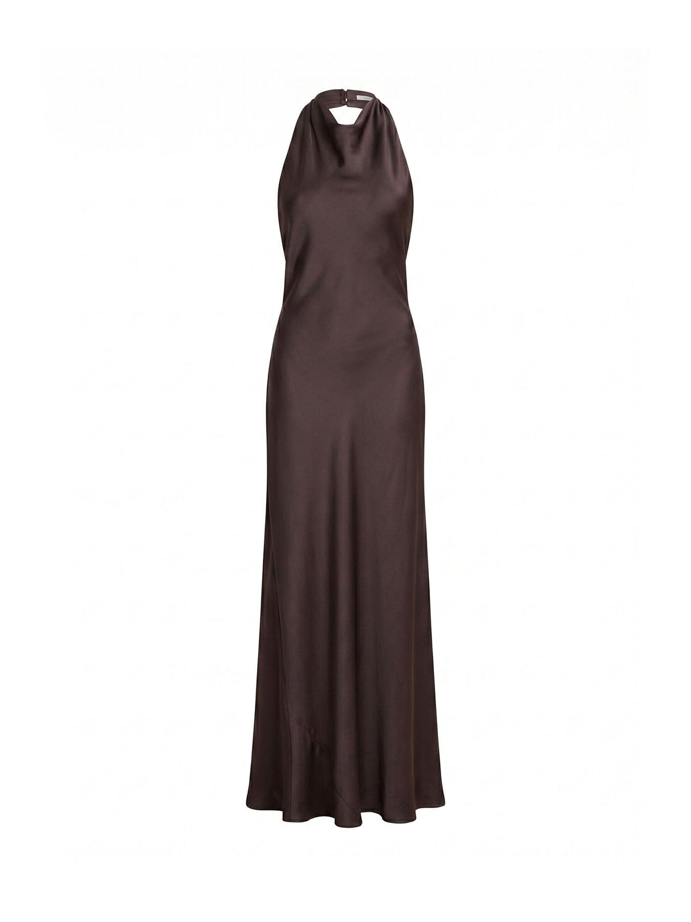 Forever New Drew Halter Neck Back Tie Maxi Dress Brown
