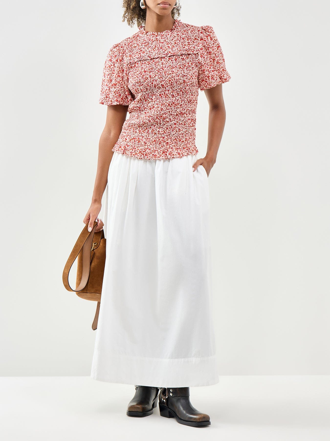 Nobody's Child Nicola Shirred Blouse Pink