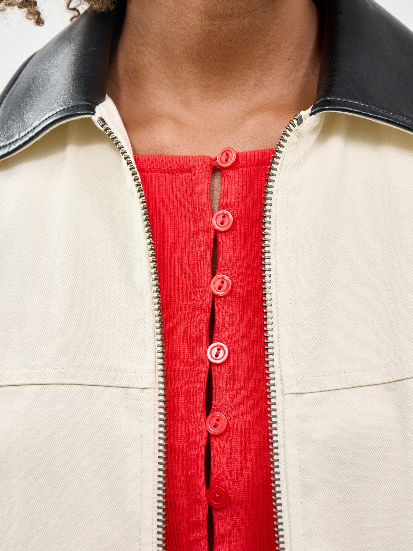 Nobody's Child Slash Neck Cardigan Red