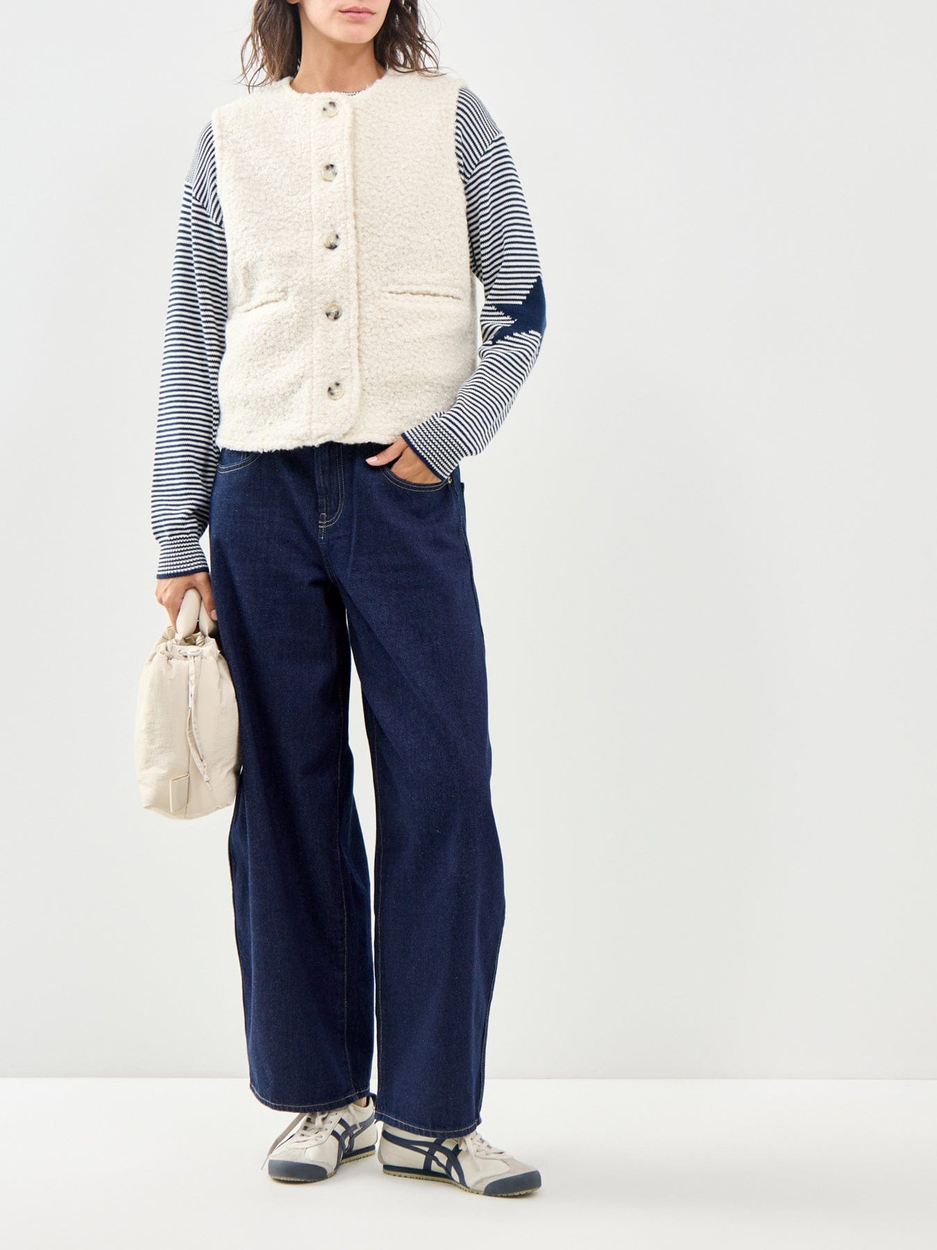 Soya Concept Shaima Fleece Gilet Cream