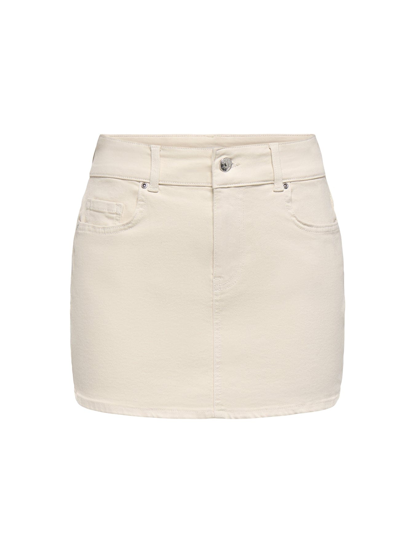 ONLY Lola Denim Mini Skirt Cream
