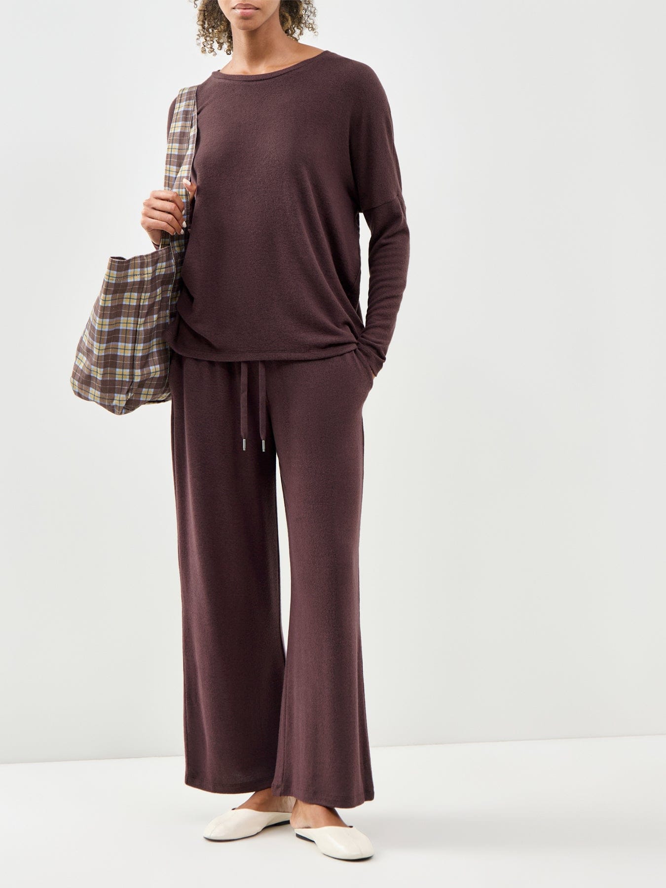 Soya Concept Biara 74 Wide Leg Trousers Brown