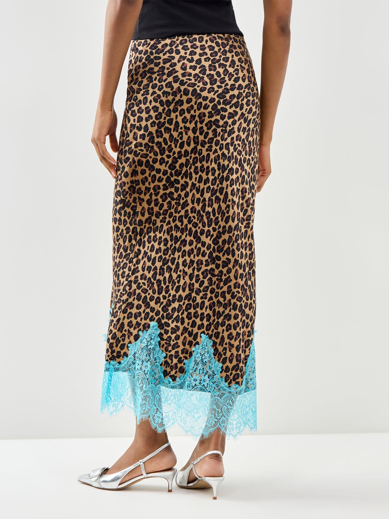 Never Fully Dressed Maeva Lucia Leopard Maxi Skirt Brown