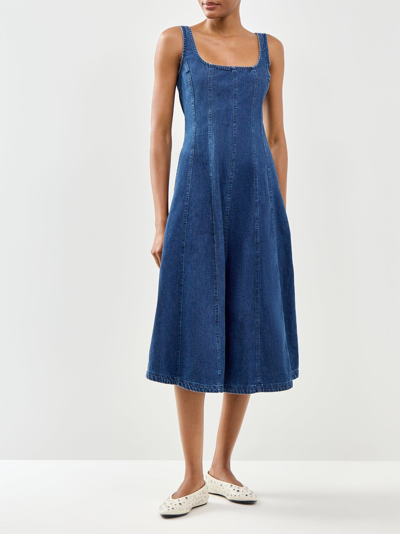 Nobody's Child Rowe Denim Midi Dress Blue