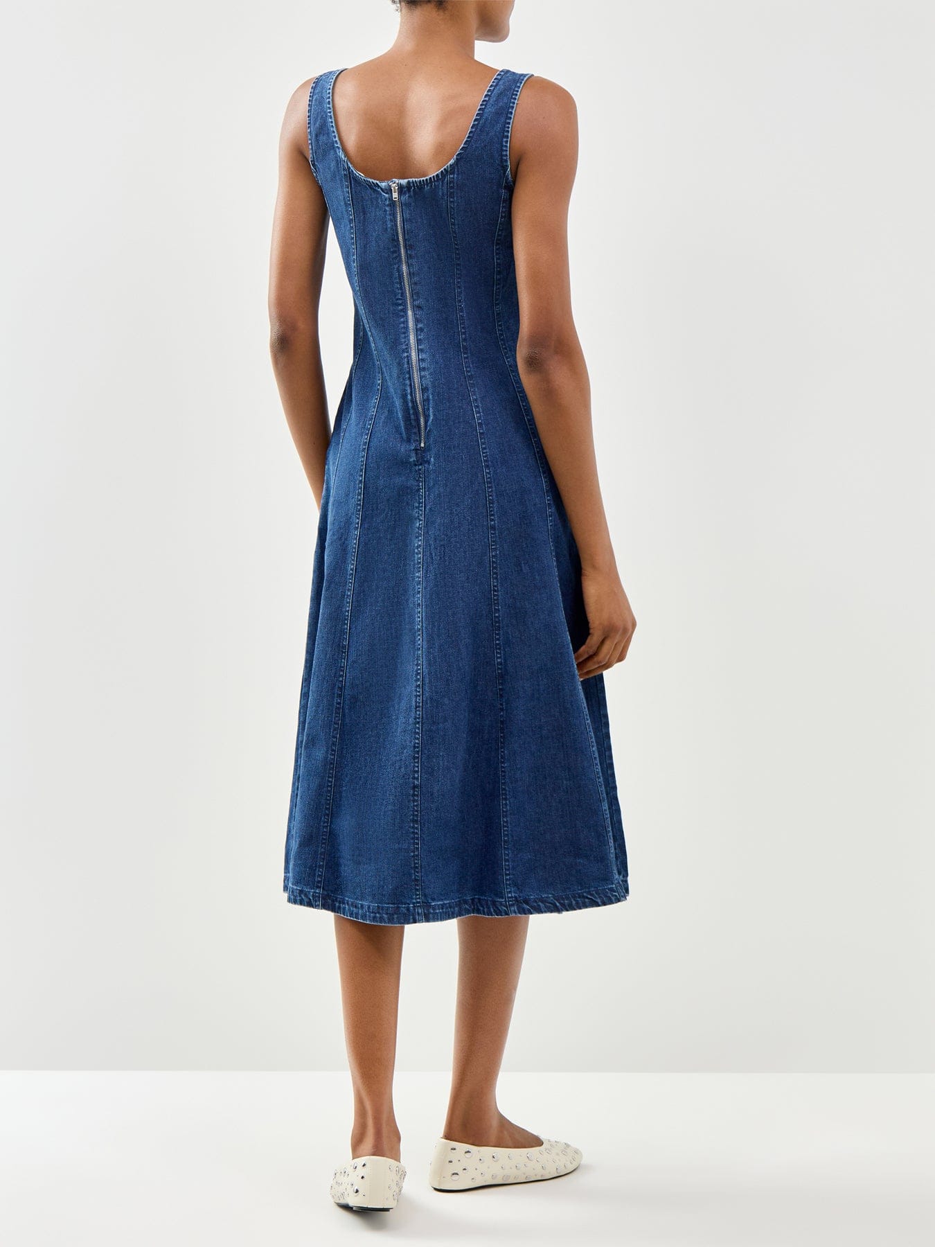 Nobody's Child Rowe Denim Midi Dress Blue