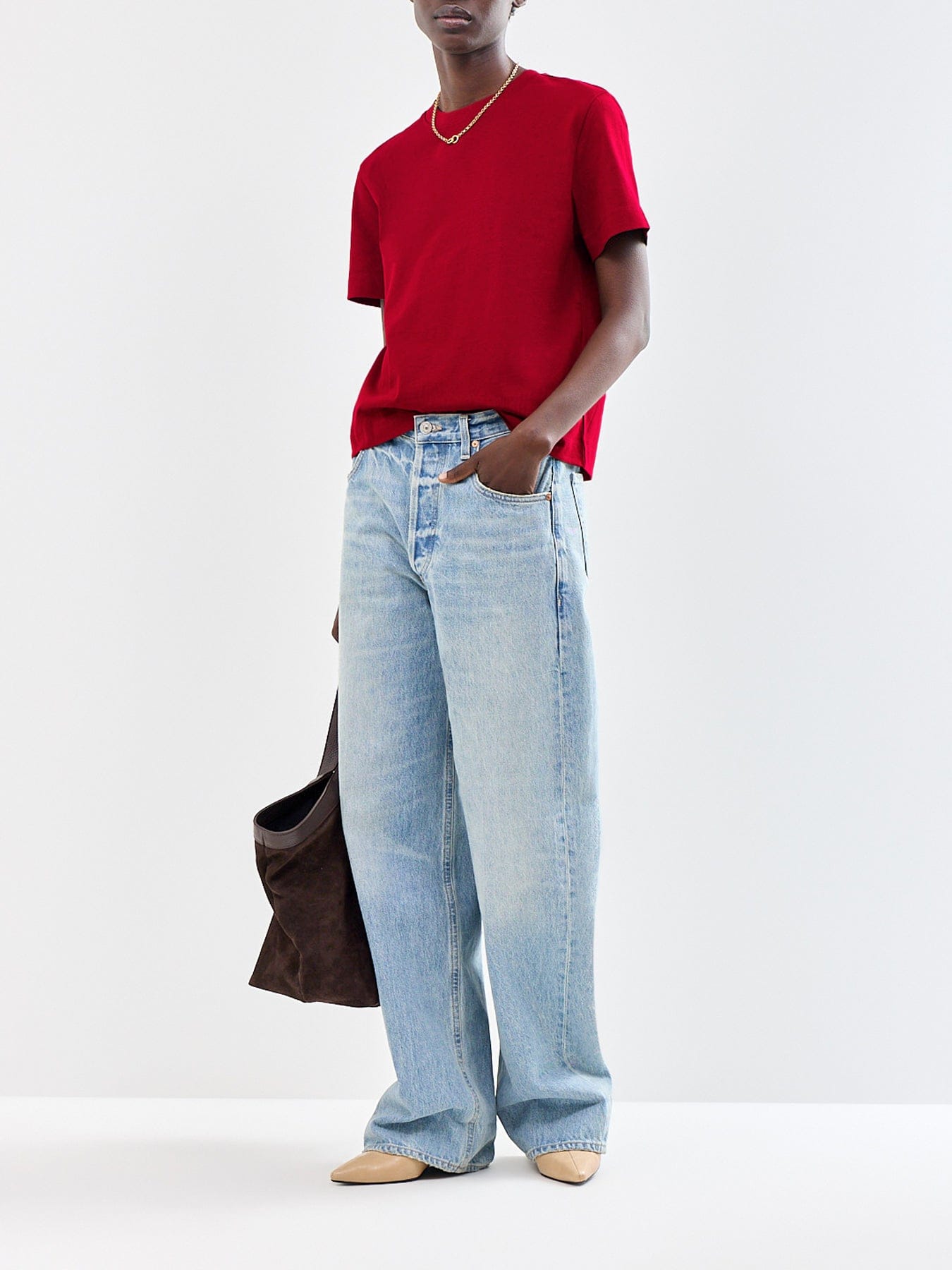 Selected Essential Boxy T - Shirt Red