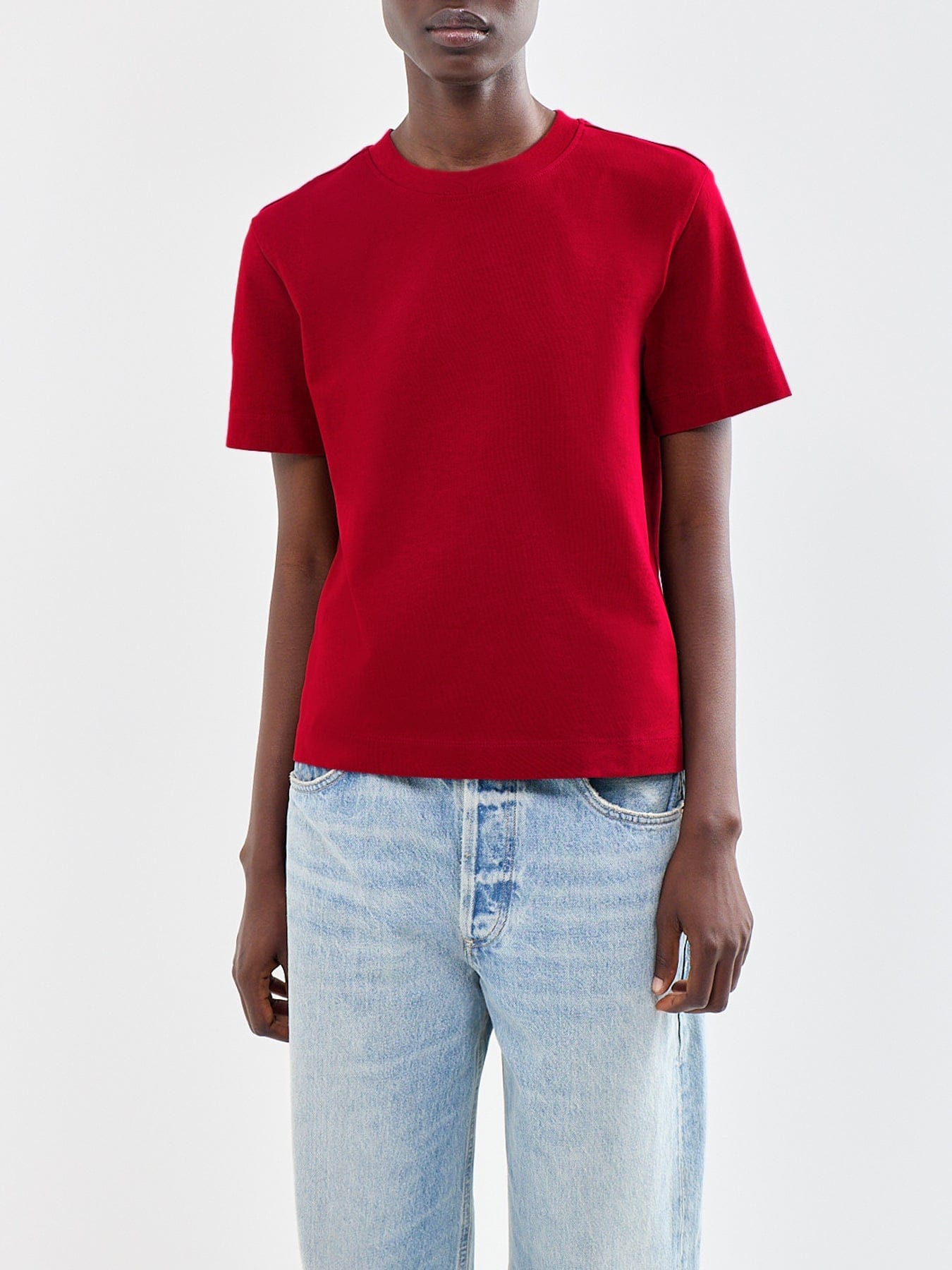 Selected Essential Boxy T - Shirt Red