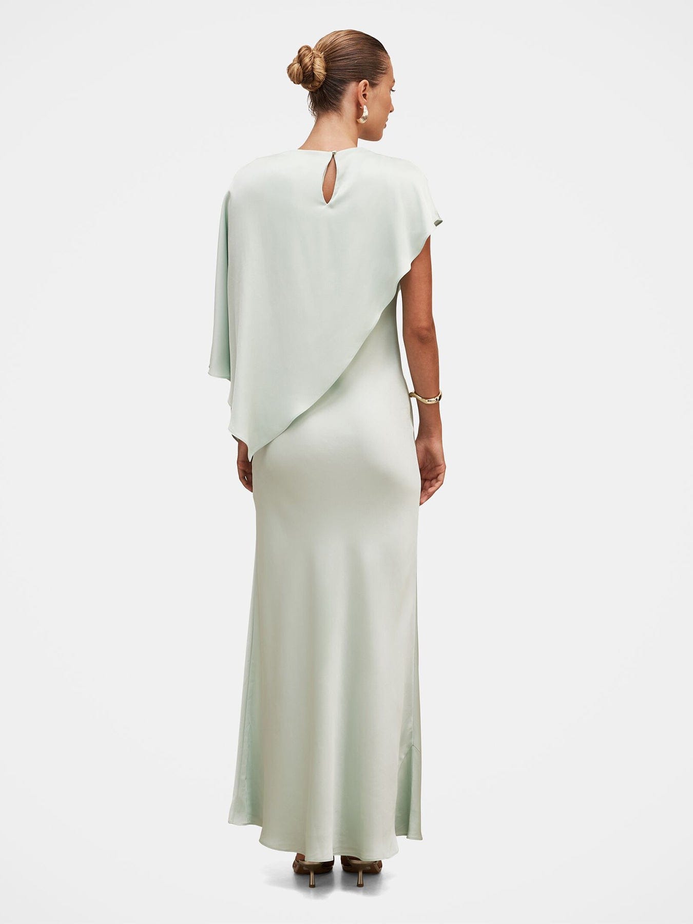 Forever New Zinnia Cape Maxi Dress Green