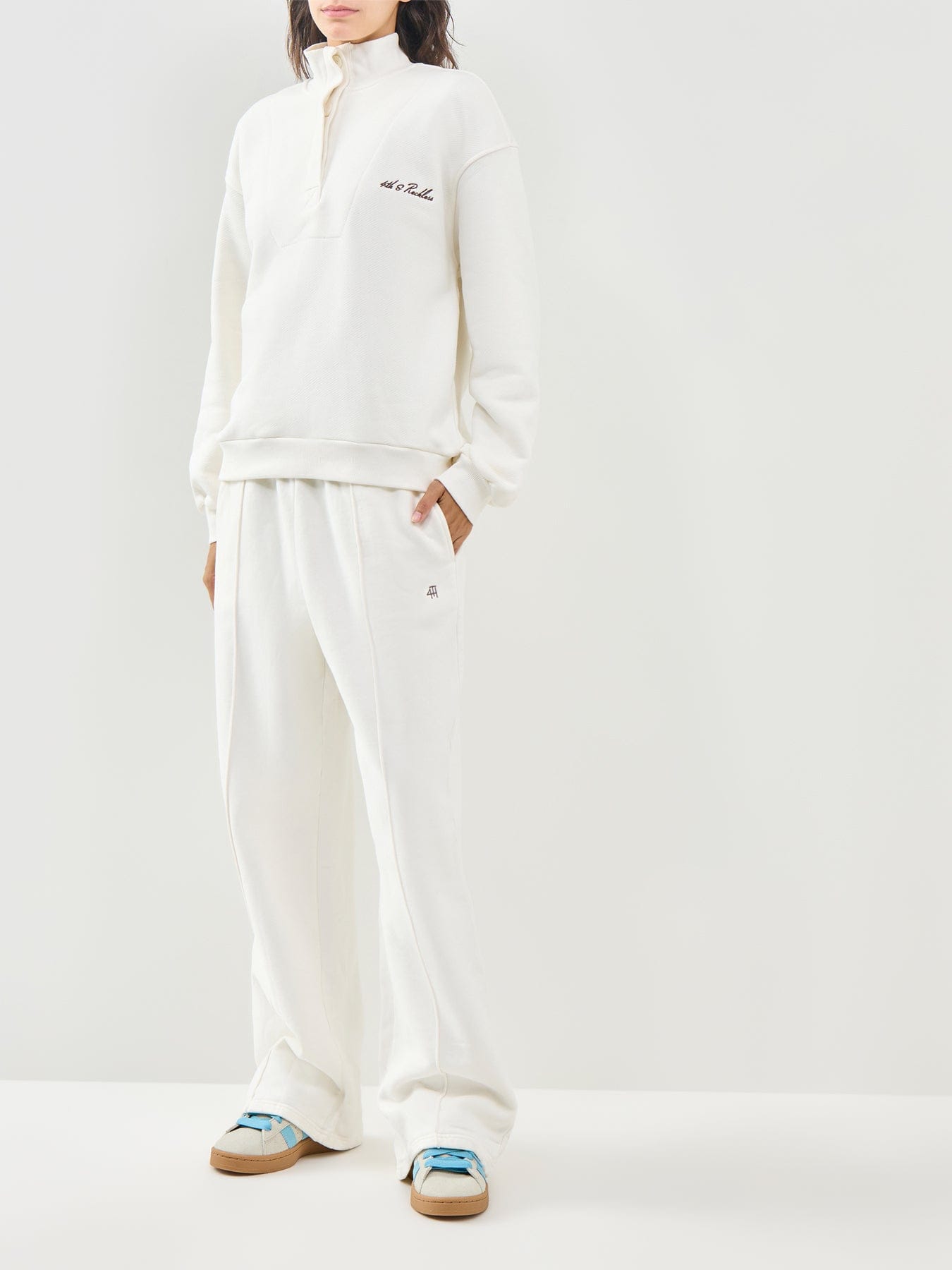 4th & Reckless Fergie Casual Trousers White