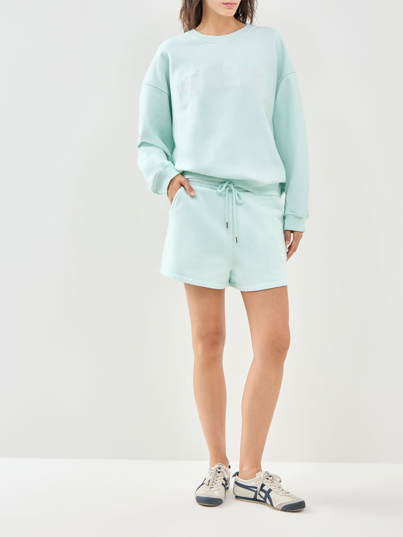 4th & Reckless Clover Sweat Shorts Green