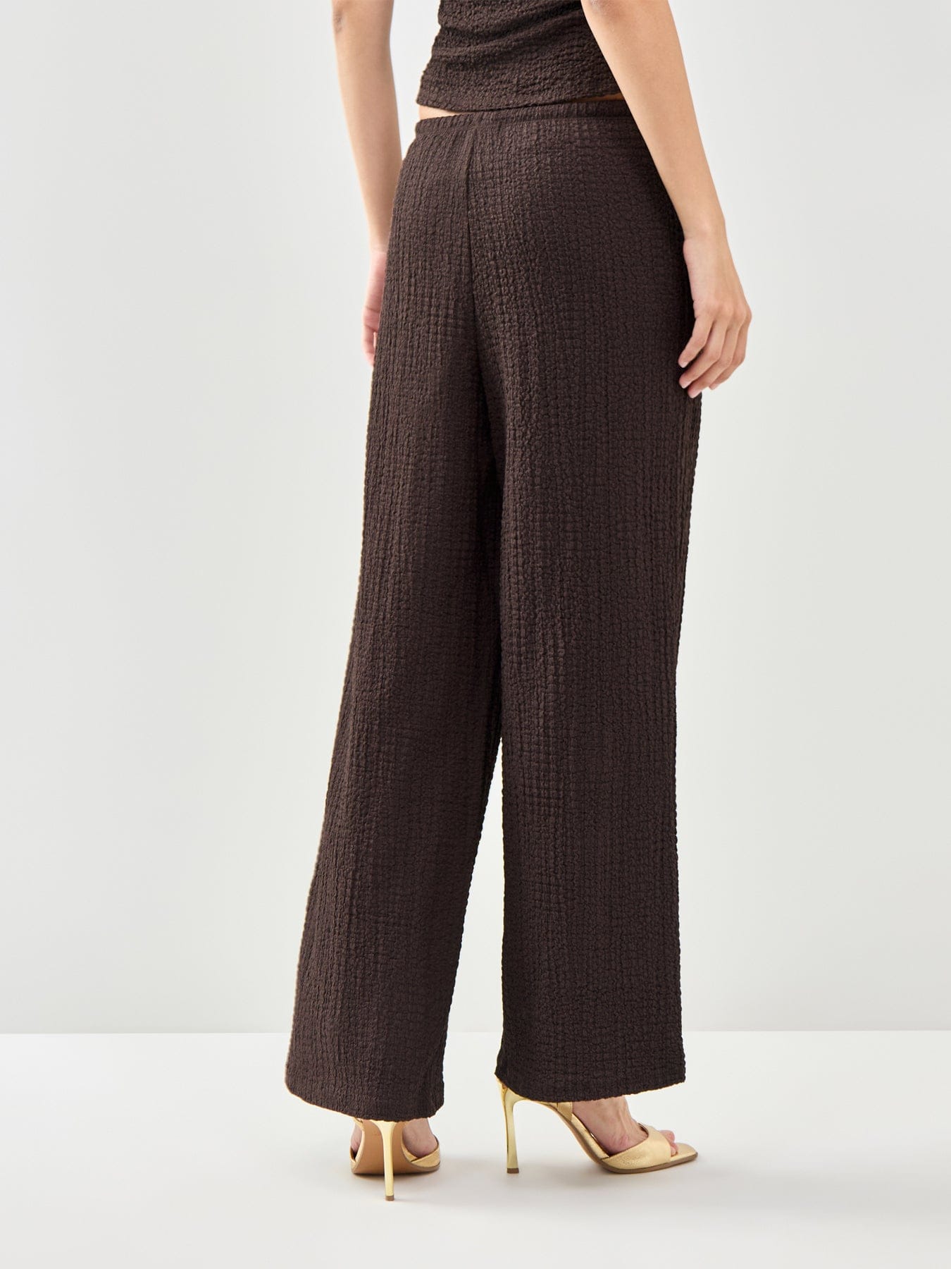 ONLY Erikka Wide Leg Trousers Brown