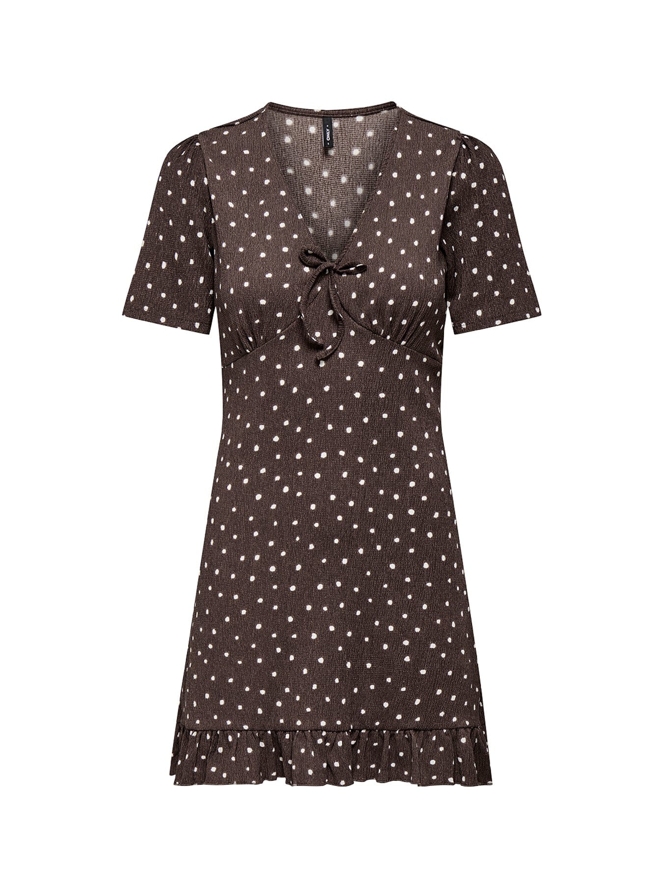 ONLY Molly V - Neck Mini Dress Brown