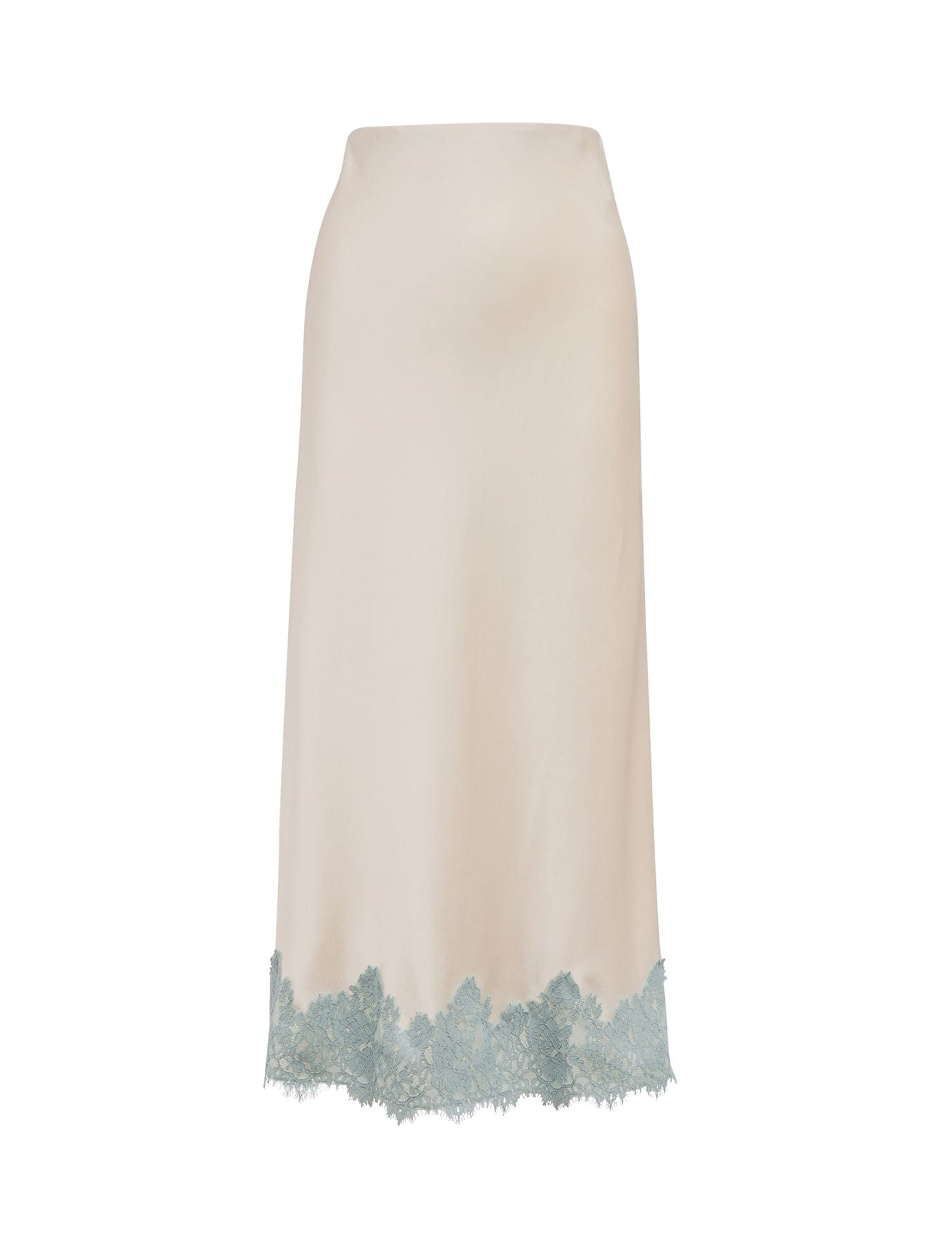 Forever New Adele Lace Trim Midi Skirt White