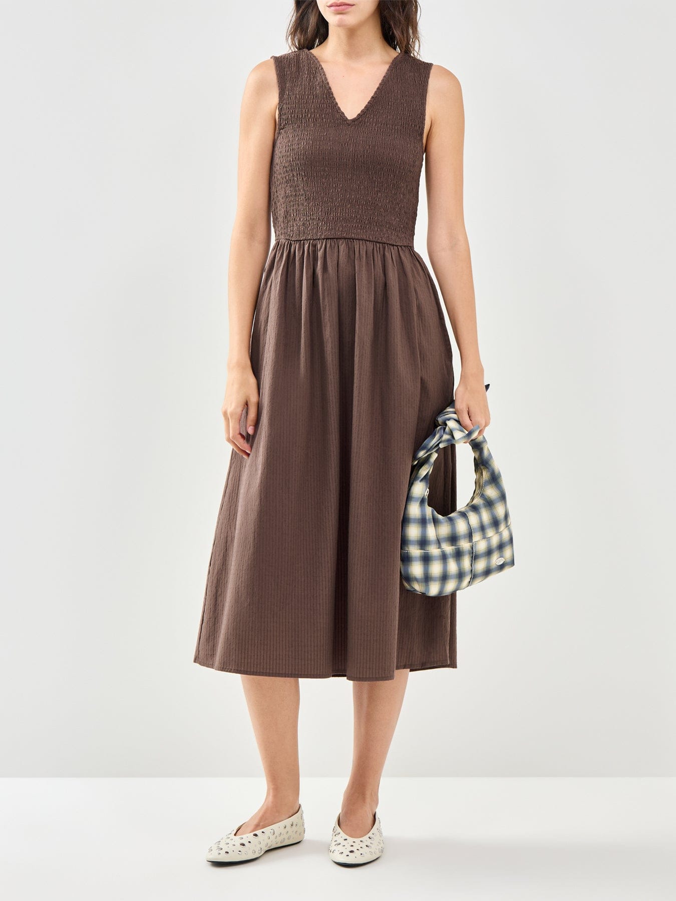 ONLY Noema Sleeveless Smock Dress Brown