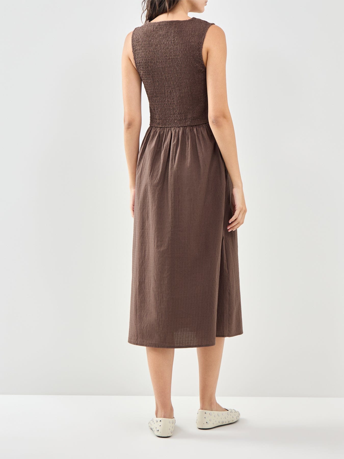 ONLY Noema Sleeveless Smock Dress Brown
