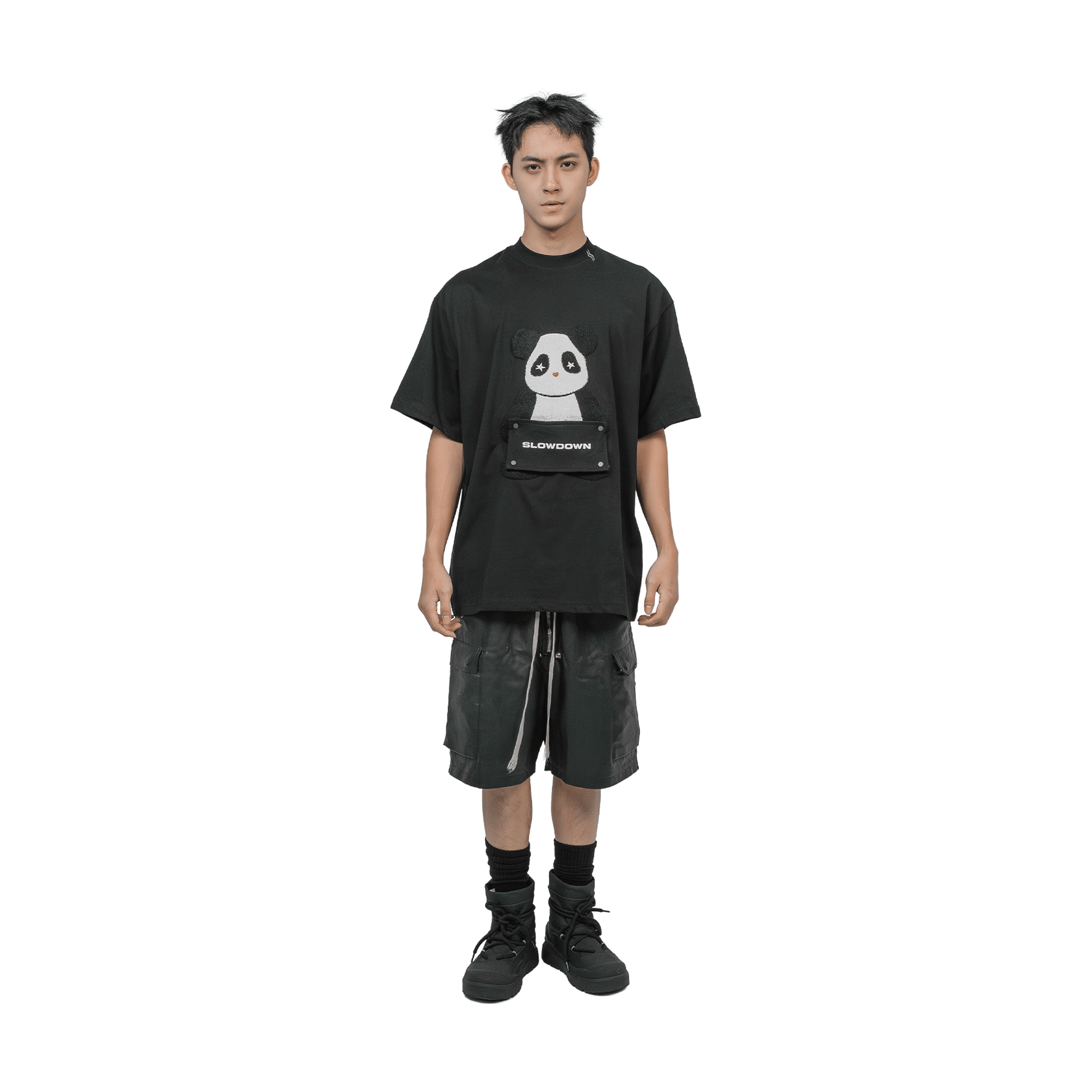 Slowdown AP Mask T-Shirt Black (FW25) - Secret Edition