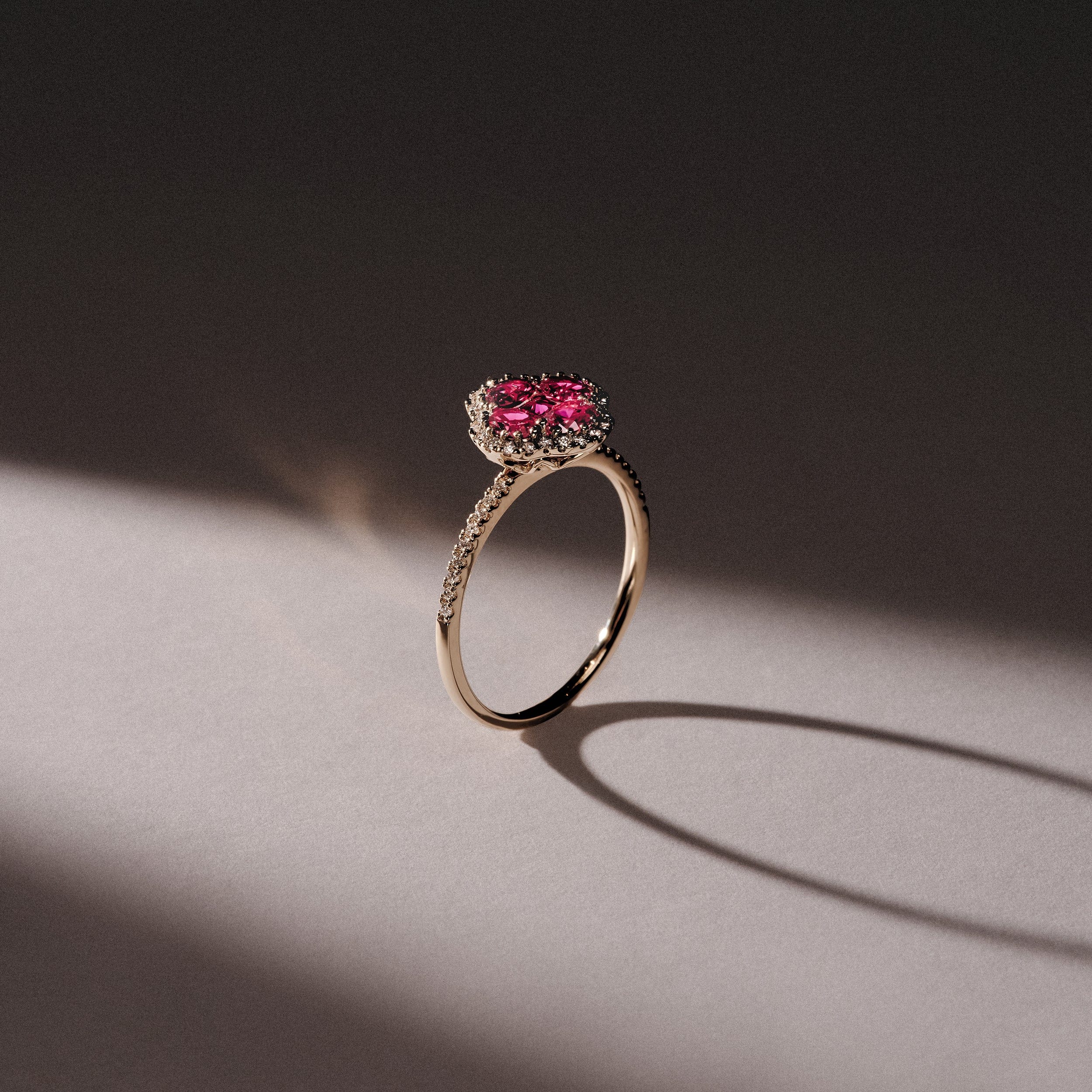 Alegria Lab Ruby Ring 0.85ct in 18k Gold Vermeil