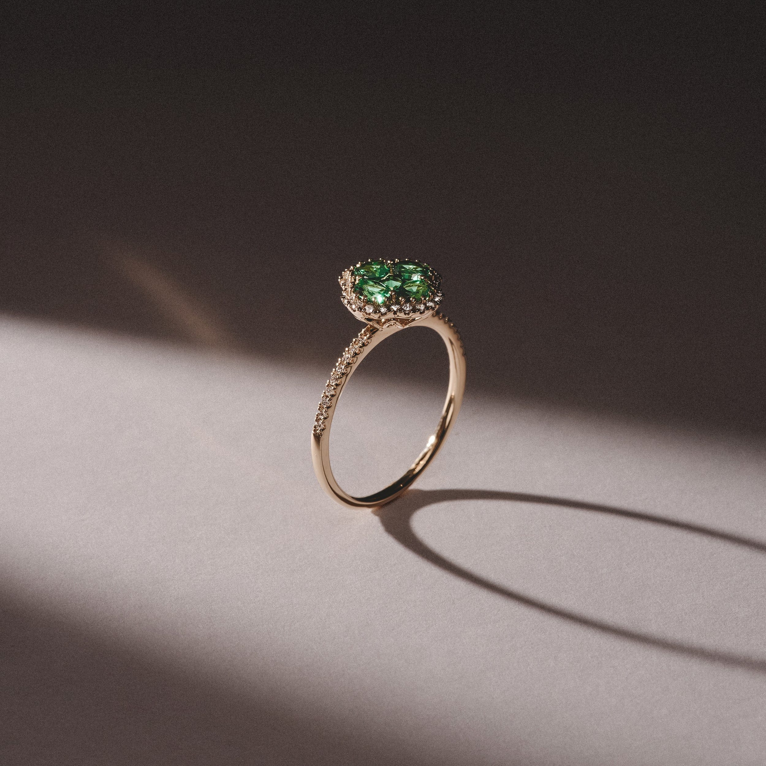 Alegria Lab Emerald Ring 0.75ct in 18k Gold Vermeil