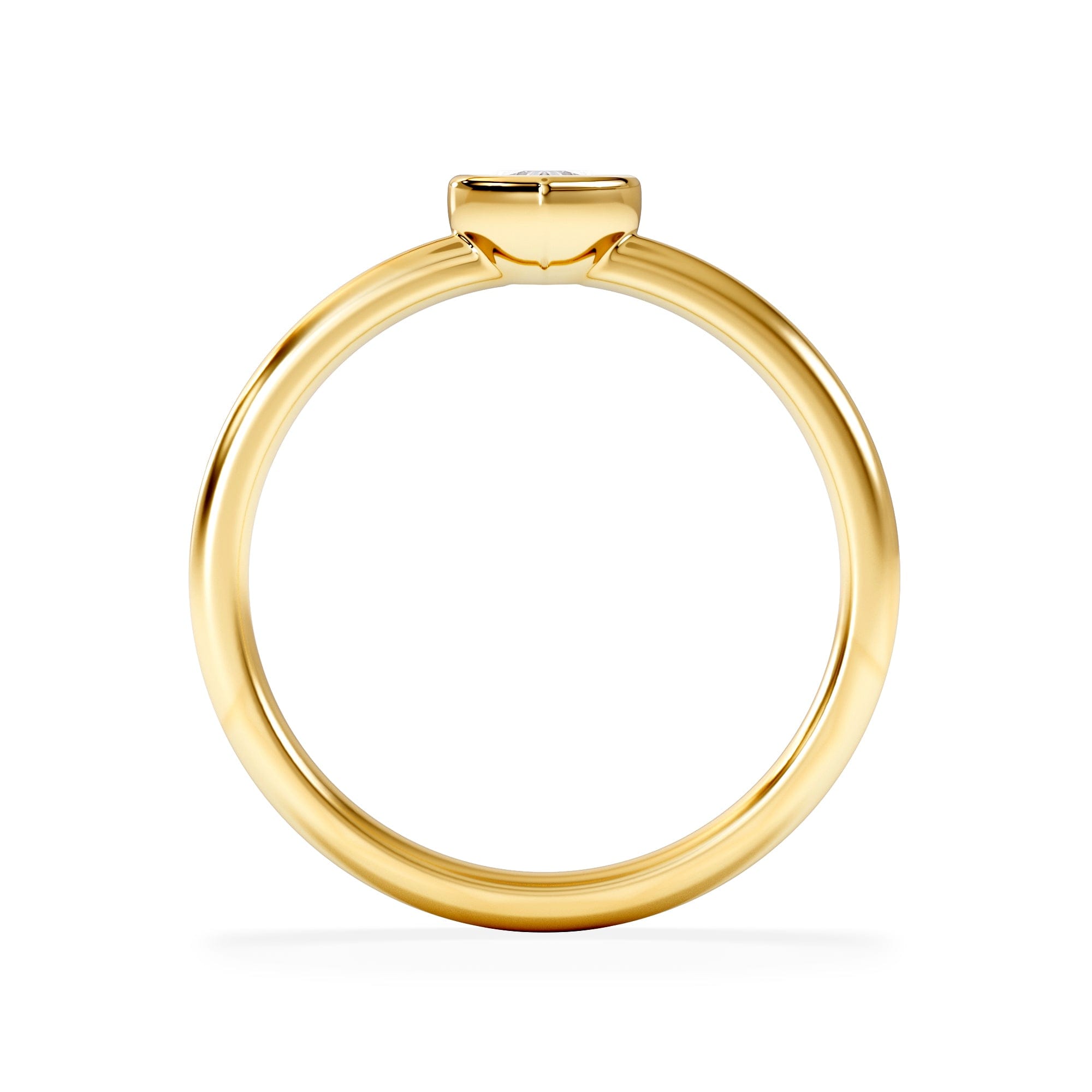 Solitaire Horizon Heart Cut Lab Diamond Solitaire Ring 0.25ct H/SI in 9K Gold