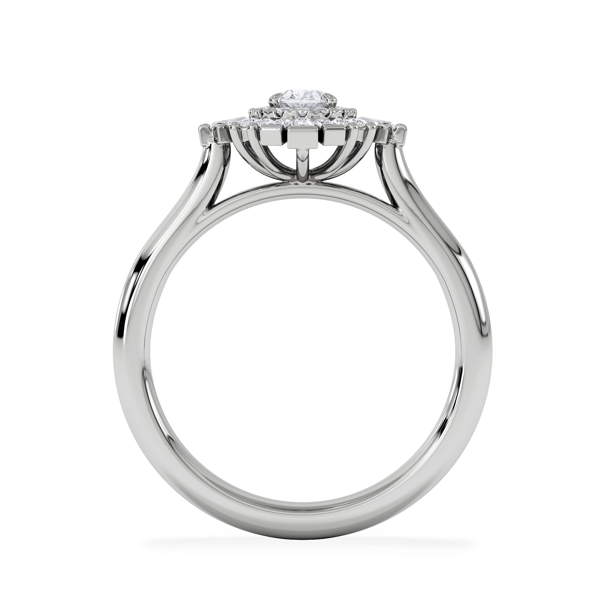 Diamond The Radiance Lab Diamond Ring 0.52ct H/SI Set in 925 Silver