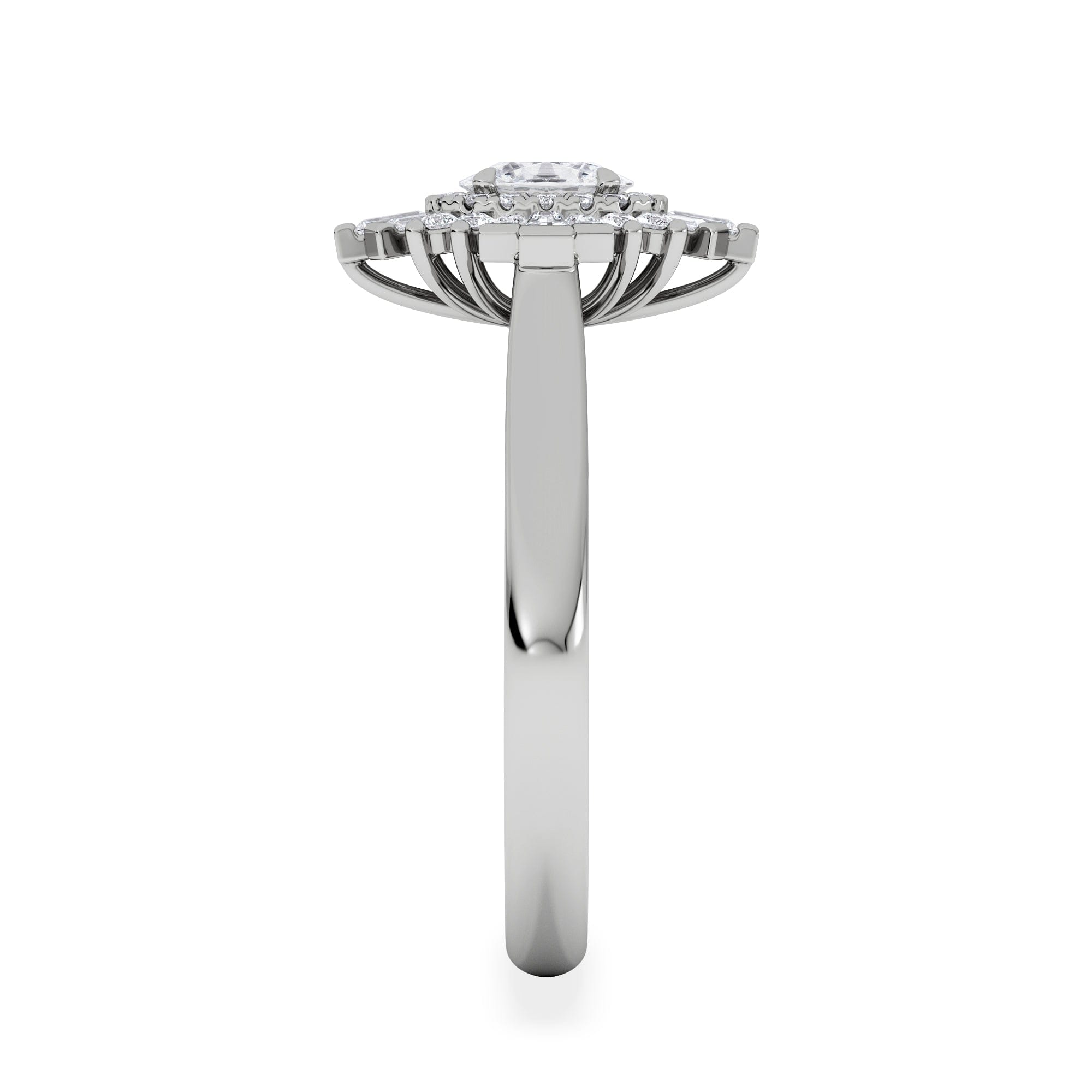 Diamond The Radiance Lab Diamond Ring 0.52ct H/SI Set in 925 Silver