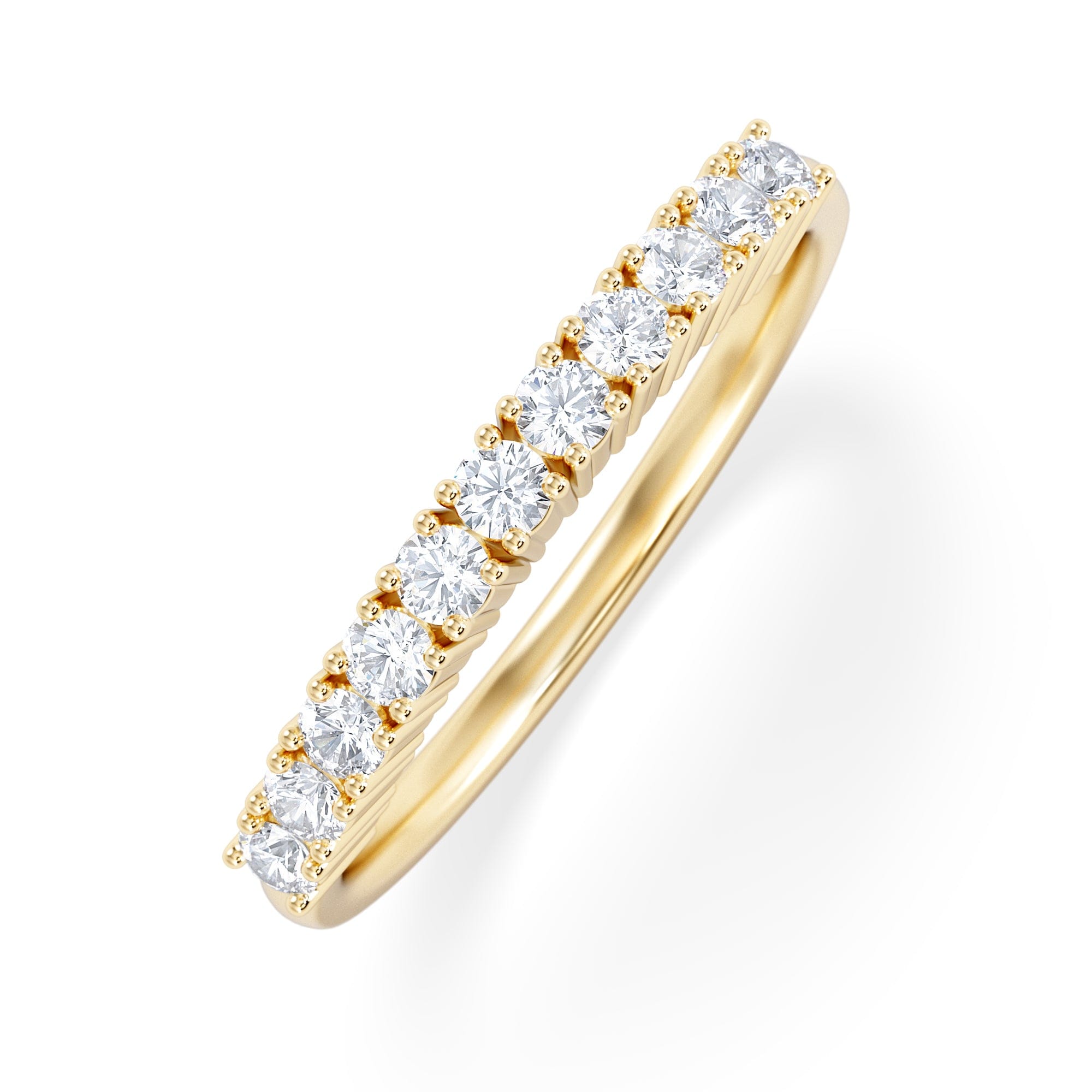 Diamond Twilight Lab Diamond 0.30ct H/SI Half Eternity Ring in 18K Gold Vermeil