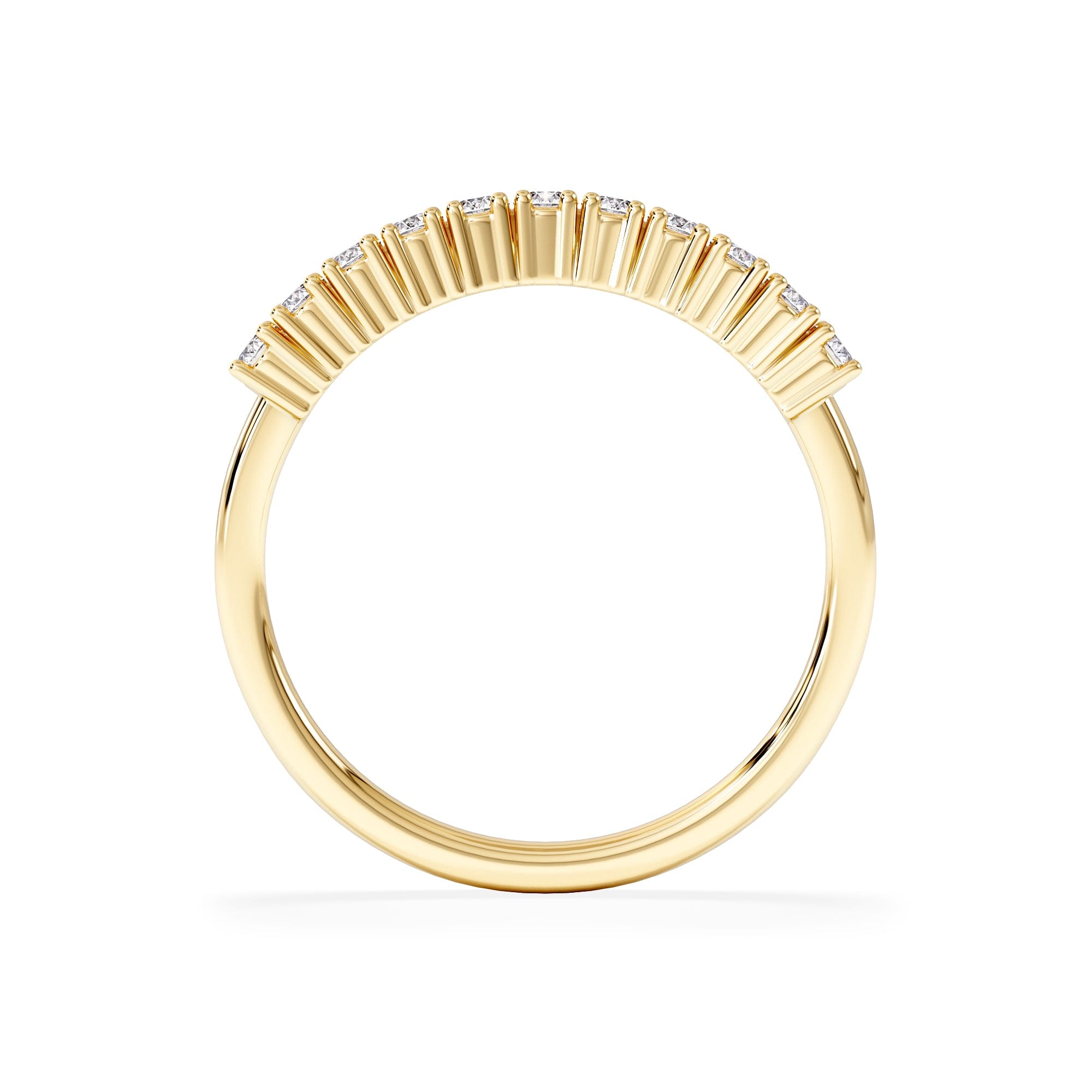 Diamond Twilight Lab Diamond 0.30ct H/SI Half Eternity Ring in 18K Gold Vermeil