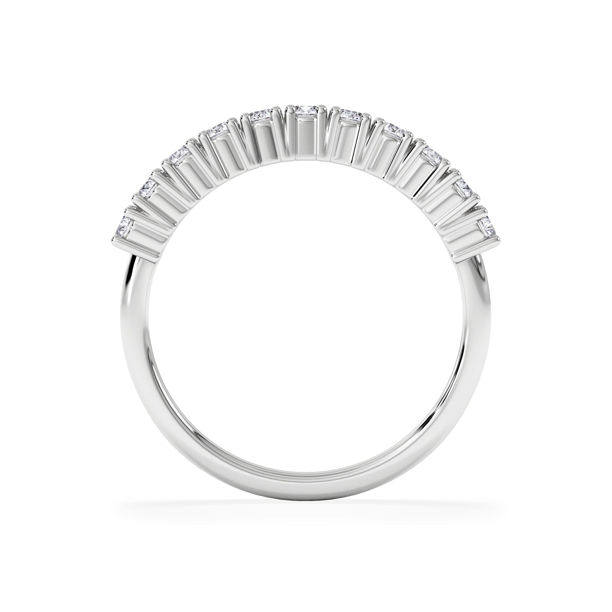 Diamond Twilight Lab Diamond 0.50ct H/SI Half Eternity Ring 925 Silver