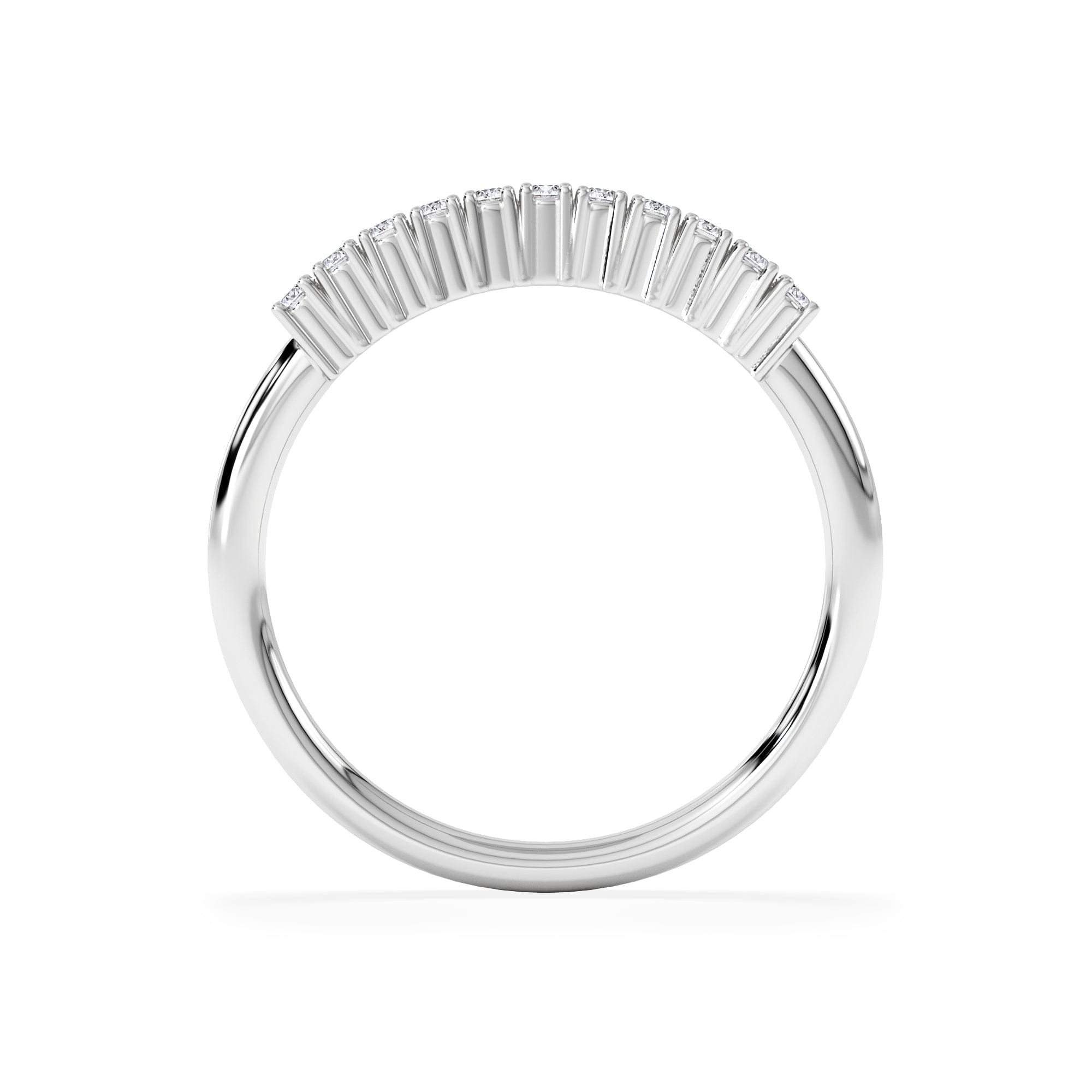 Diamond Twilight Lab Diamond 0.15ct H/SI Half Eternity Ring in 925 Silver