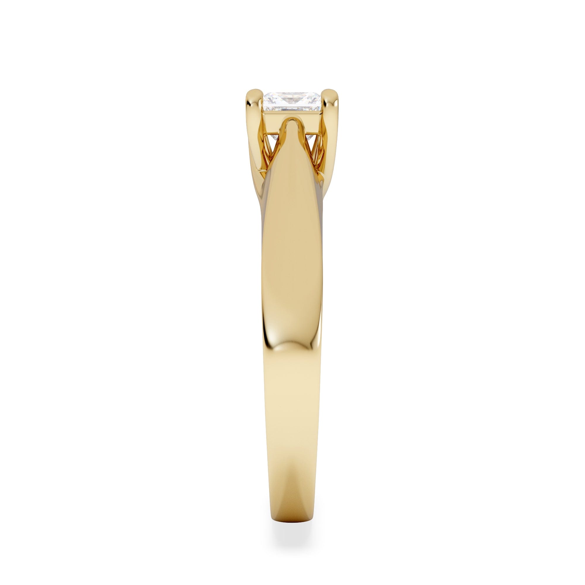 PRINCESS Naomi Princess Cut Lab Diamond Engagement Ring 0.50ct H/SI in 18k Gold Vermeil