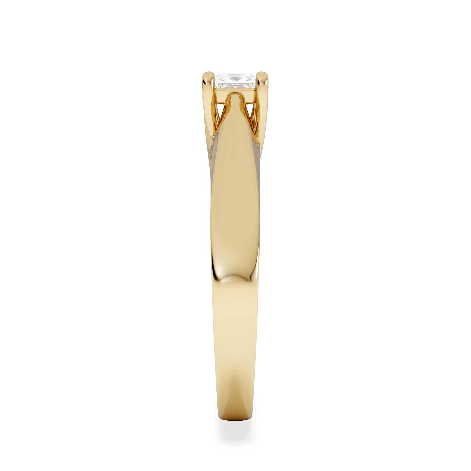 PRINCESS Naomi Princess Cut Lab Diamond Engagement Ring 0.33ct H/SI in 18k Gold Vermeil