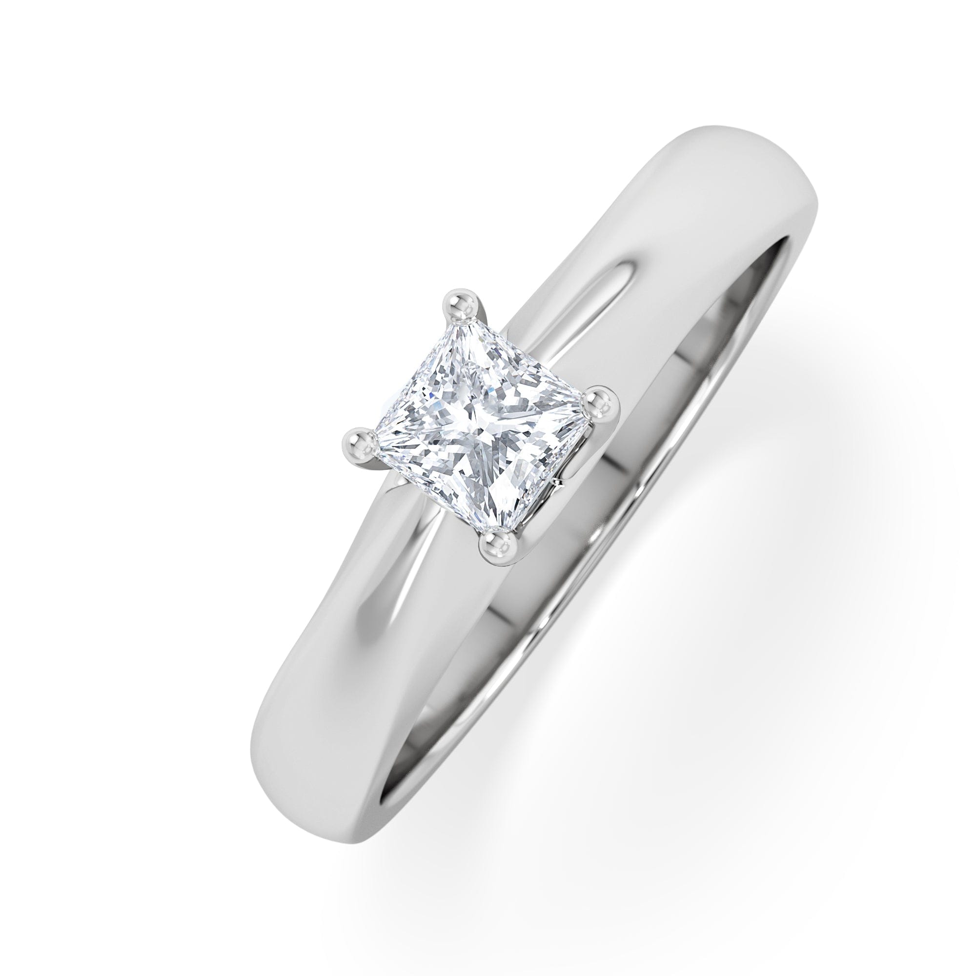 PRINCESS Naomi Princess Cut Lab Diamond Engagement Ring 0.33ct H/SI in 925 Silver