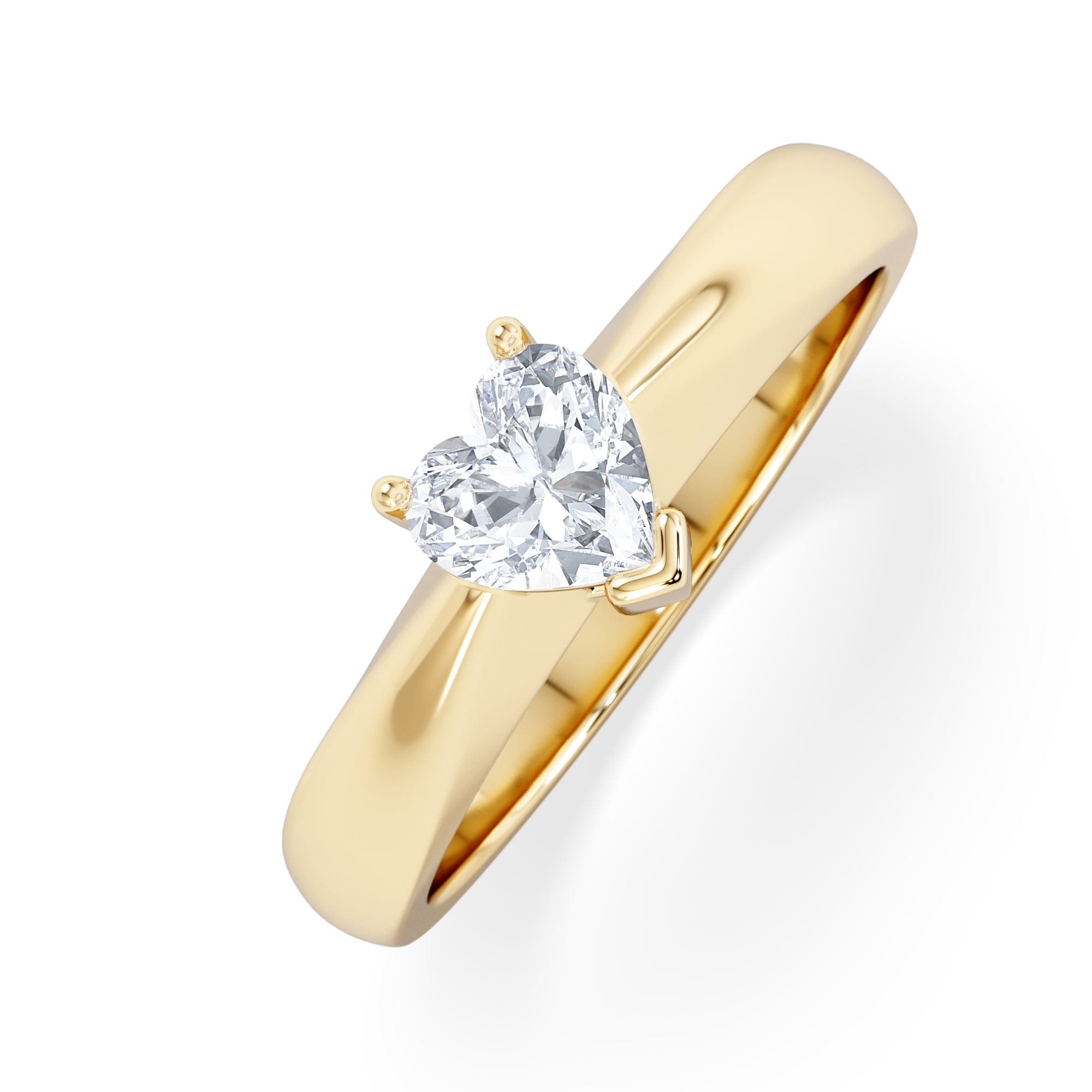 Diamond Naomi Heart Cut Lab Diamond Engagement Ring 0.50ct H/SI in 18k Gold Vermeil